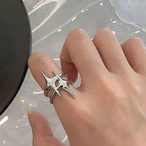 Jewelry Resizeable Abstract Star Ring Punk Art Psychedelic Size ONE SIZE - 1 Thumbnail