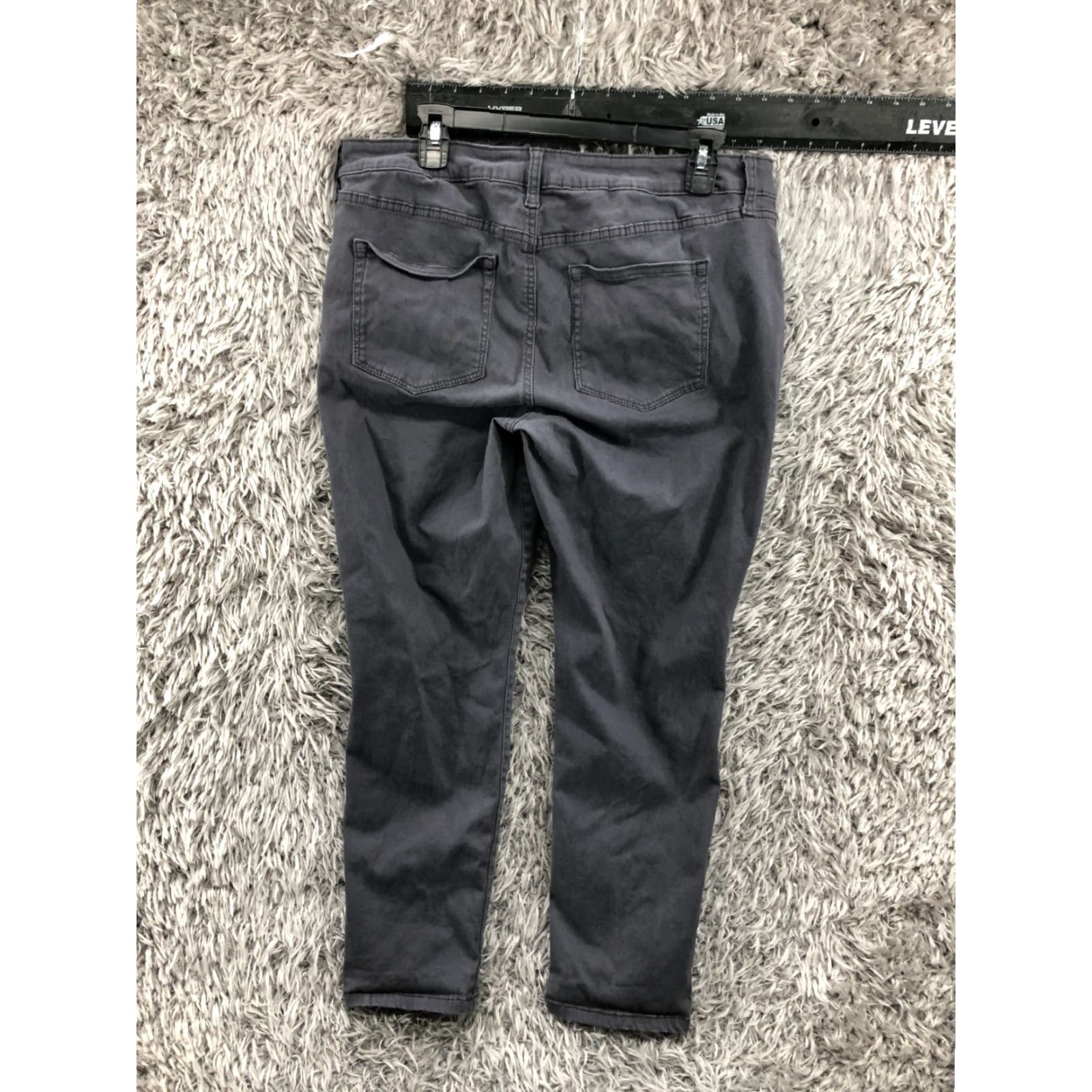 Vintage Sonoma Skinny Ankle Pants Womens Gray Size 16 Short Stretch Pockets Knit Regular Front Flat Front 27in Inseam Size 38" / US 16 / IT 52 - 5 Thumbnail