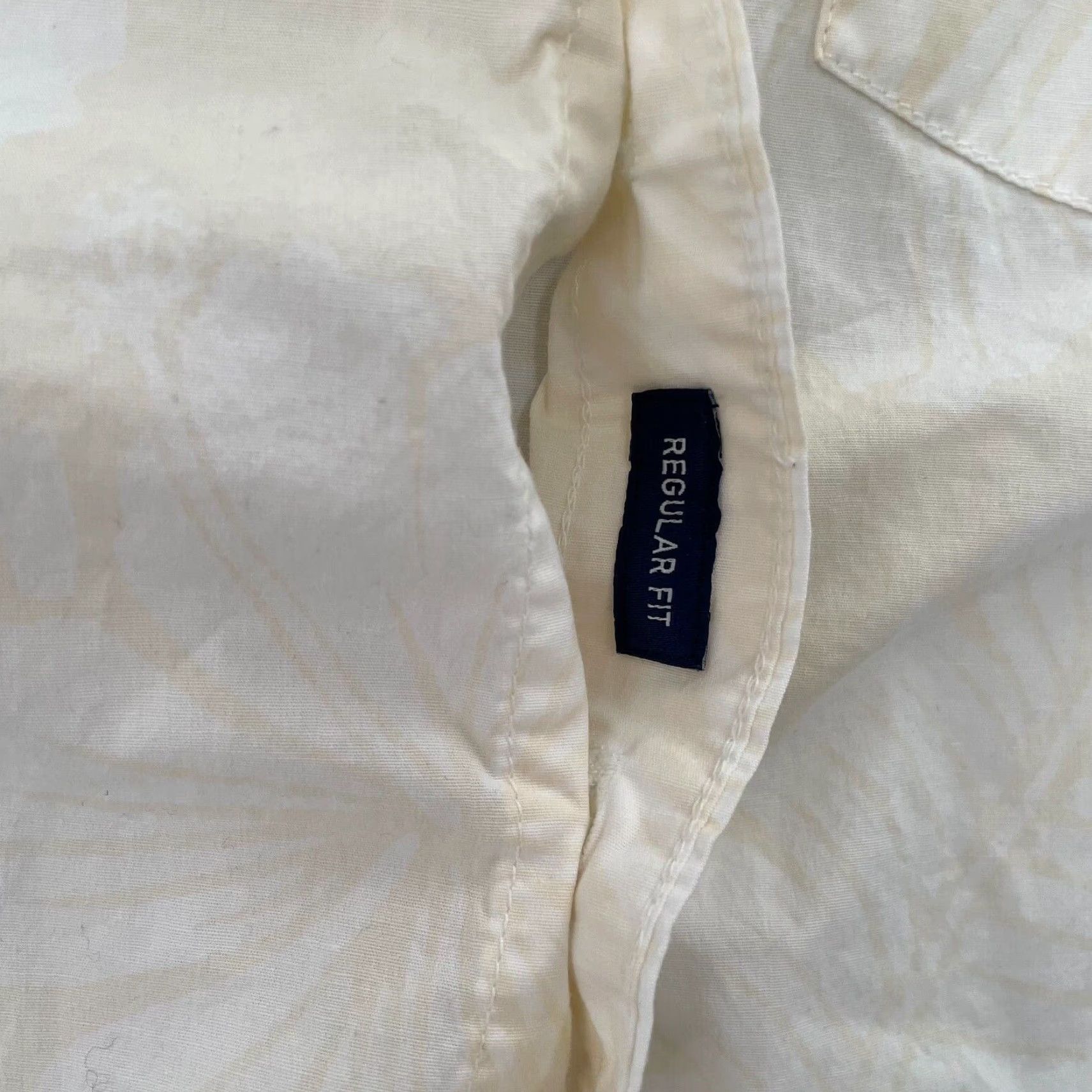 Chubbies VINTAGE Chubbies Shirt Men Adult Medium Short Sleeve Button Up Floral Cotton Blend Tan White Summer Casual Size US M / EU 48-50 / 2 - 5 Thumbnail