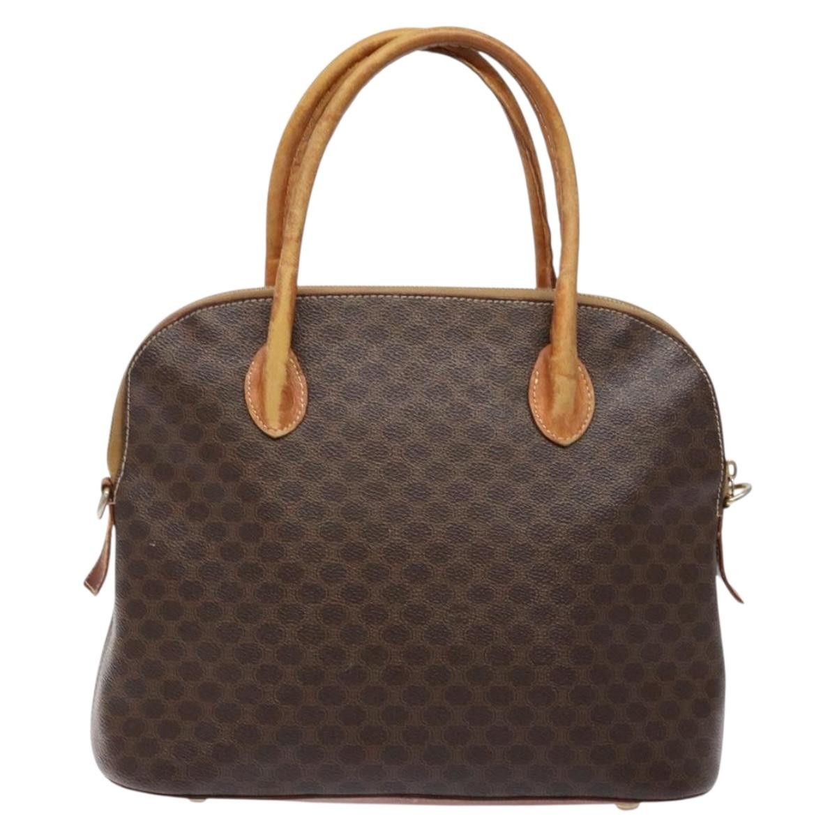 Celine CELINE Macadam Canvas Hand Bag Pvc Leather Brown Gold Size ONE SIZE - 3 Thumbnail