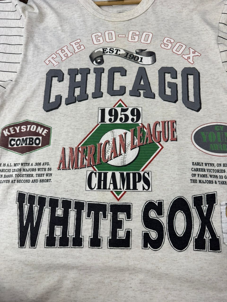 Vintage Vintage 90s THE GO-GO SOX CHICAGO Baseball Over print Tees Size US L / EU 52-54 / 3 - 9 Thumbnail