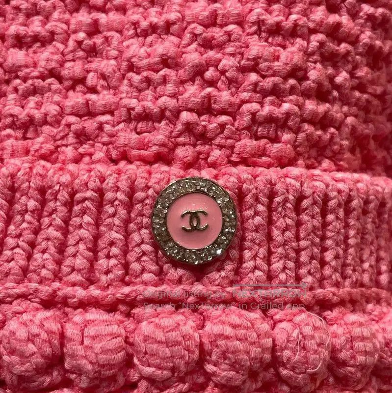 Chanel Chanel Pink Cotton Blend Cropped Sweater . Size XS / US 0-2 / IT 36-38 - 4 Thumbnail