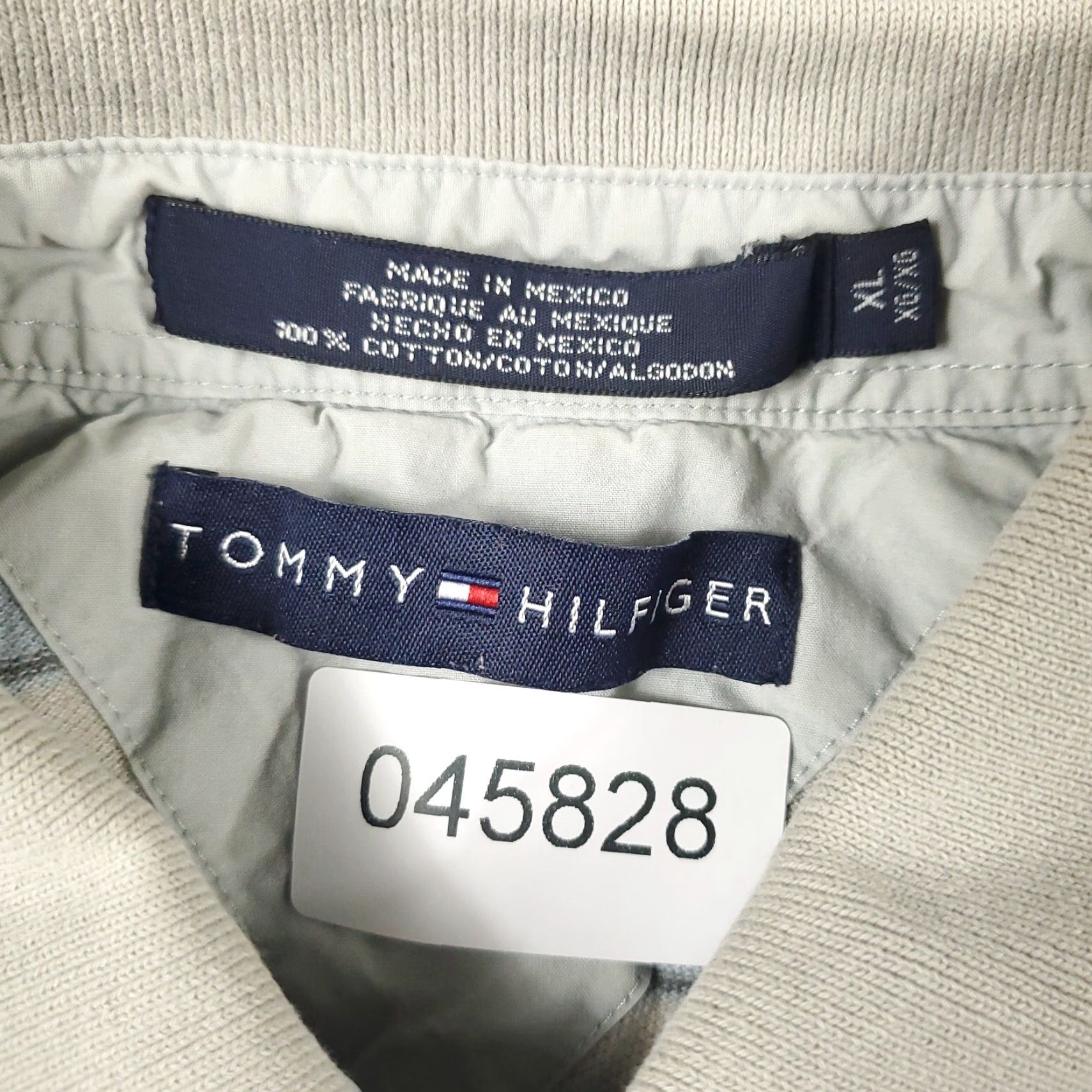 Tommy Hilfiger Tommy Hilfiger Polo Shirt Mens XL Gray Striped Casual Short Sleeve Regular Fit Size US XL / EU 56 / 4 - 8 Thumbnail
