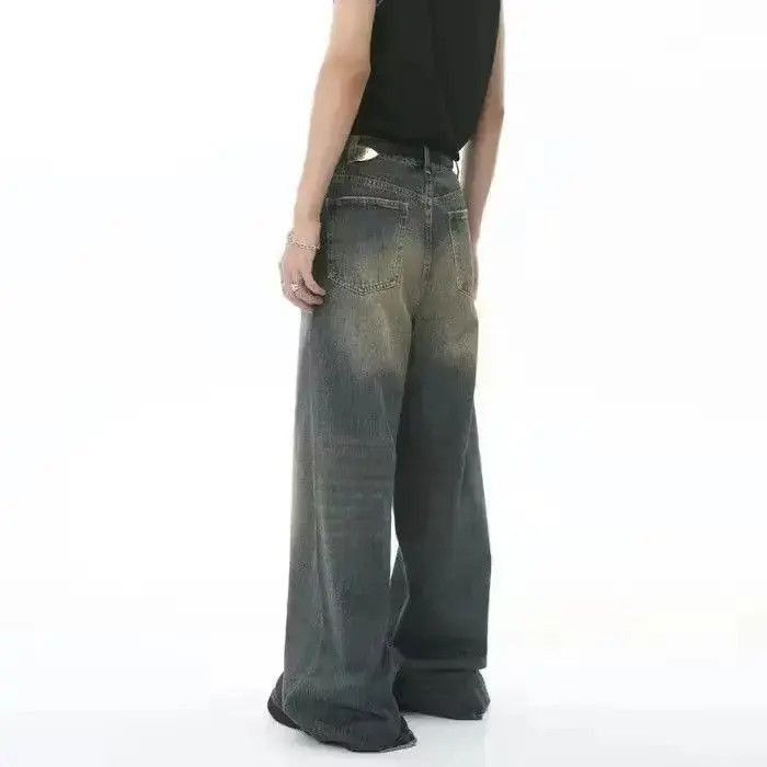 Japanese Brand Vintage Distressed Loose Wide Leg Mopping Jeans Size US 32 / EU 48 - 4 Thumbnail
