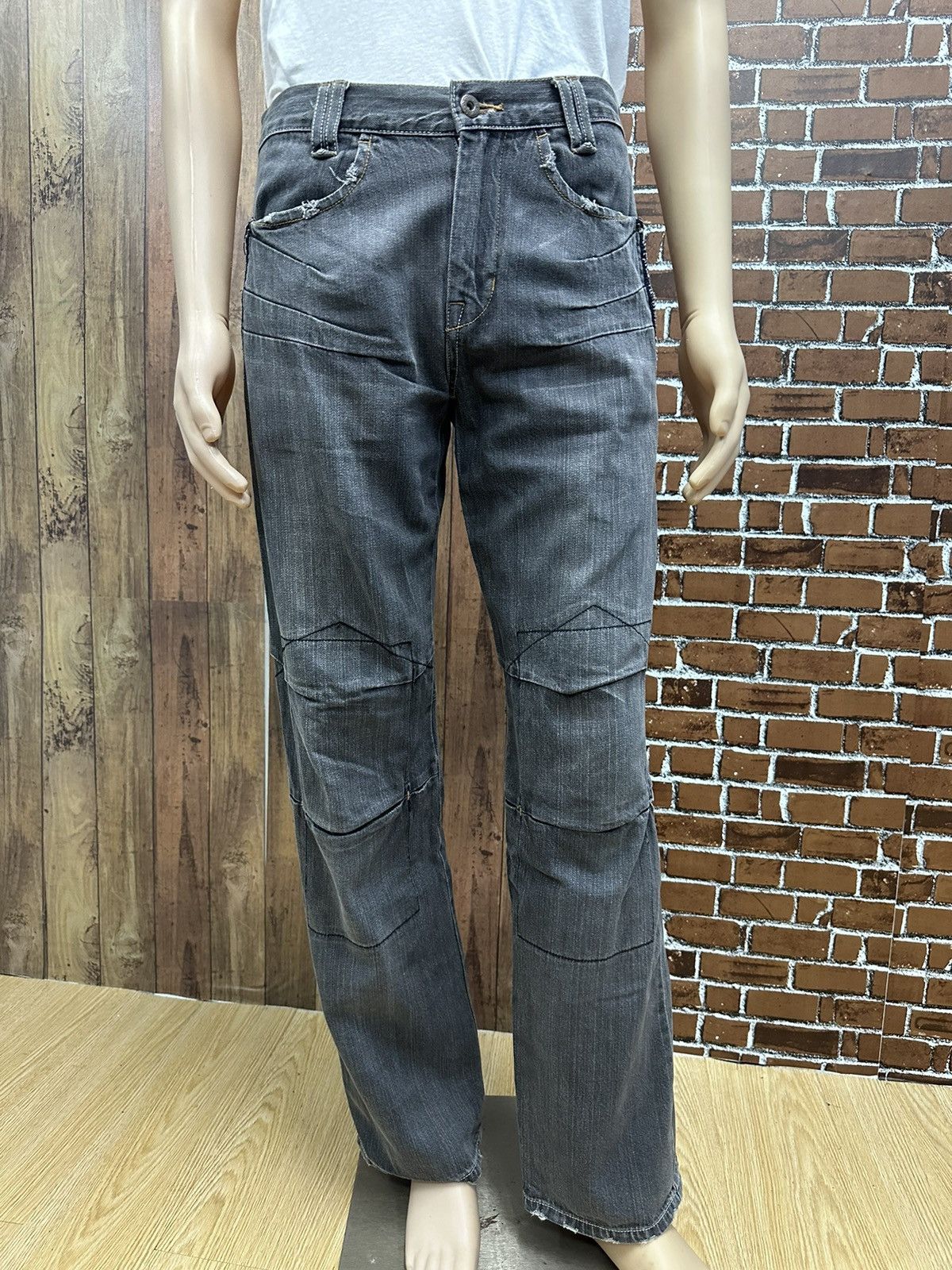 Beauty Beast × If Six Was Nine × Japanese Brand Vintage Free Gate Grey Denim D255 Size US 30 / EU 46 - 17 Thumbnail