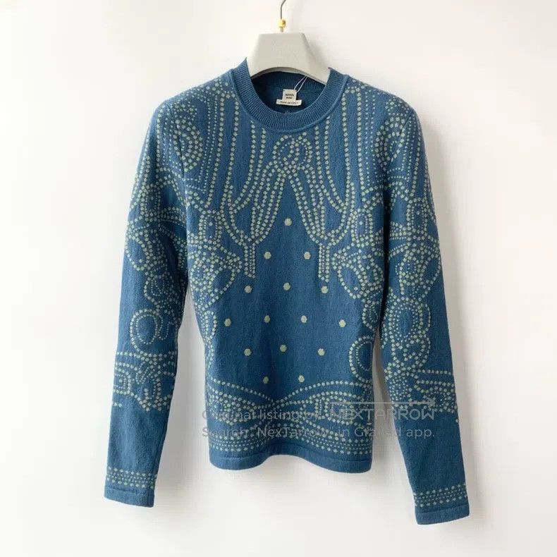 Hermes Navy blue women's knitwear