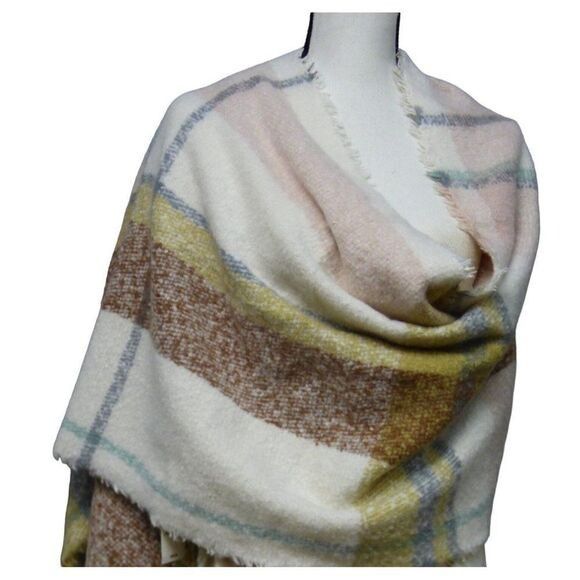 Other CEJON Women’s Plaid Pattern Oversized Blanket Scarf/ Wrap, 2 Size ONE SIZE - 5 Thumbnail