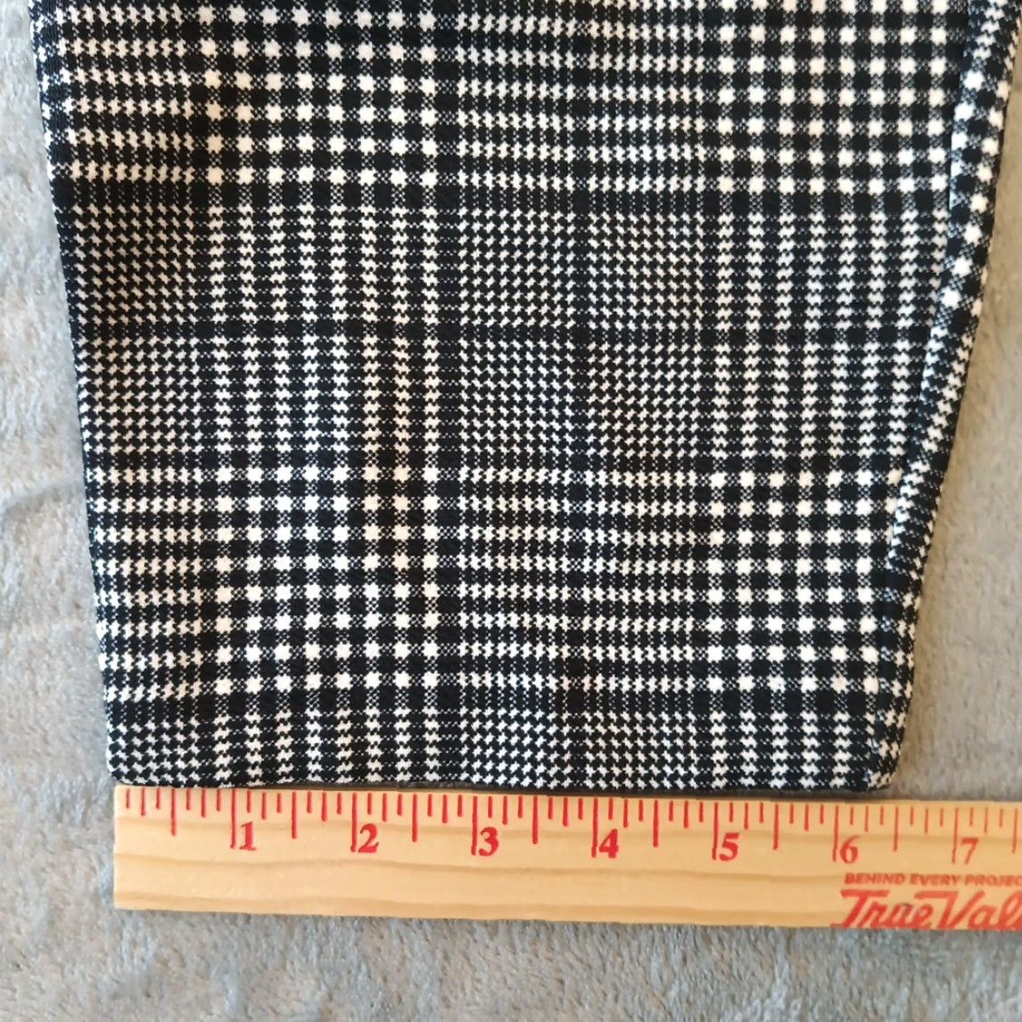 Vintage Maurices Ankle Pants Womens XL Black Plaid Pull On Knit Tapered Lightweight New Size 40" / US 18 - 6 Thumbnail