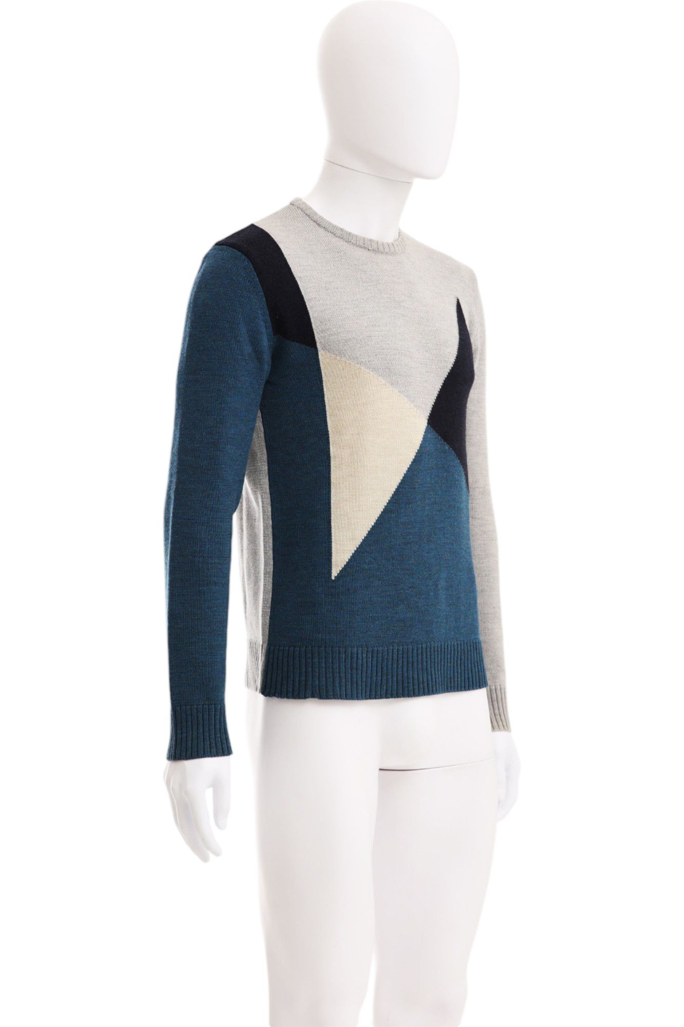 Raf Simons S/S 2000 Geometric Merino Wool Sweater Size US L / EU 52-54 / 3 - 5 Thumbnail