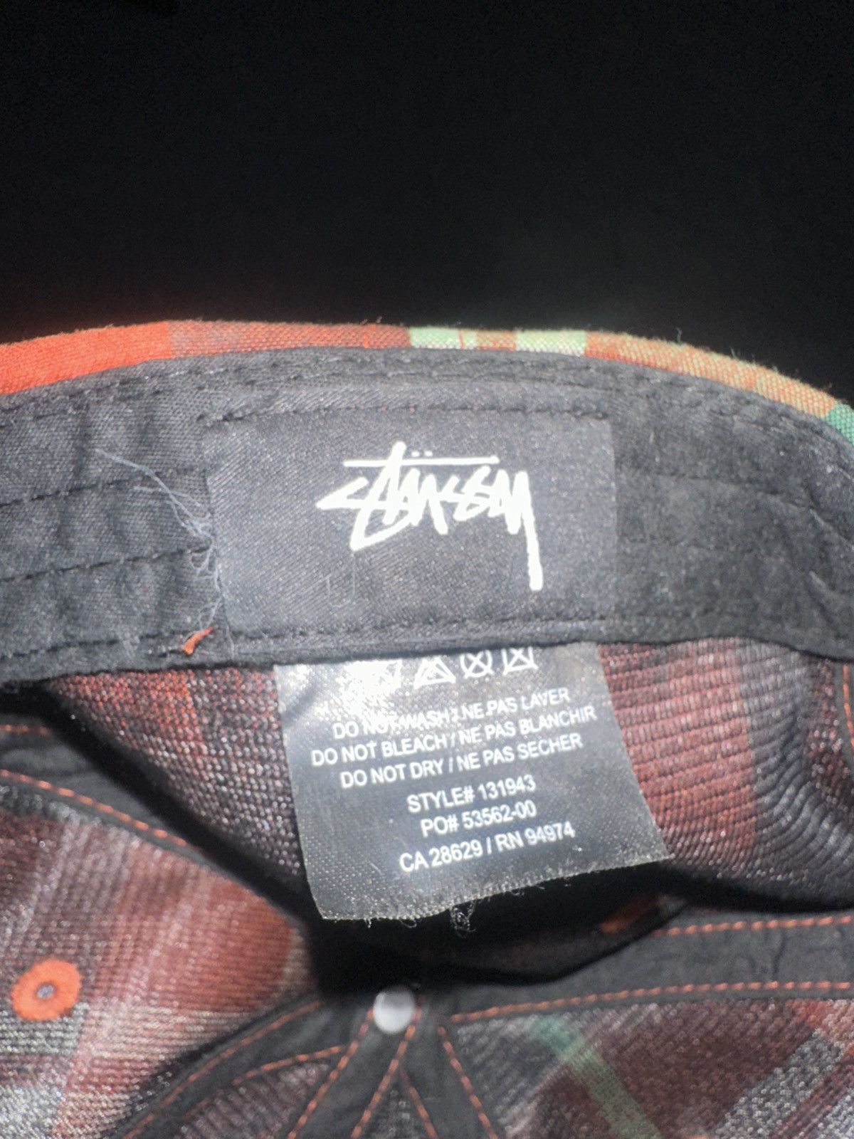 Stussy Vintage Stussy Checkered Plaid Cap Wool Size ONE SIZE - 2 Thumbnail