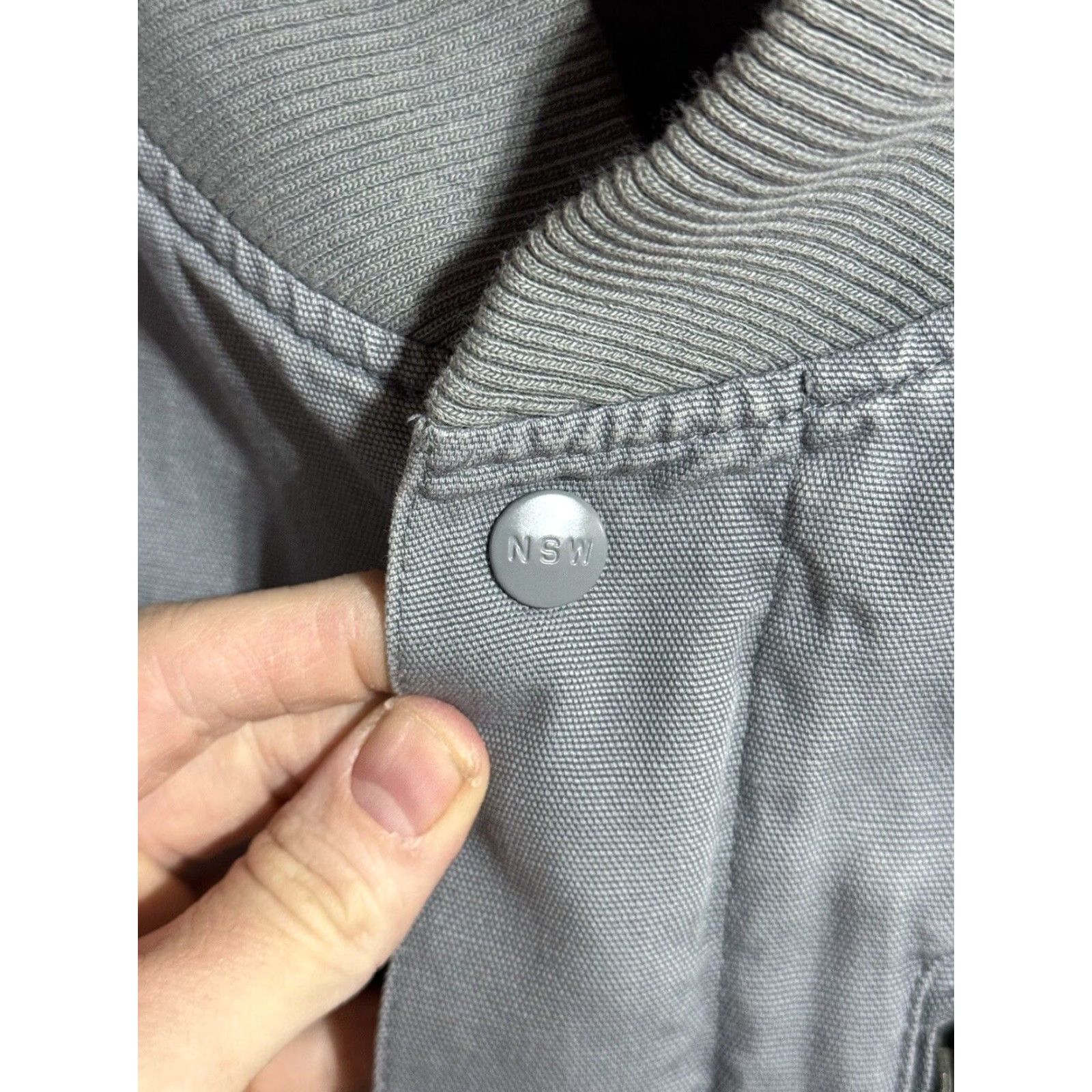 Nike VINTAGE Nike Sportswear Nike NSW Bomber Jacket Gray 100% Cotton XL Men Regular Full Zip Pockets Retro Sports Size US XL / EU 56 / 4 - 3 Thumbnail