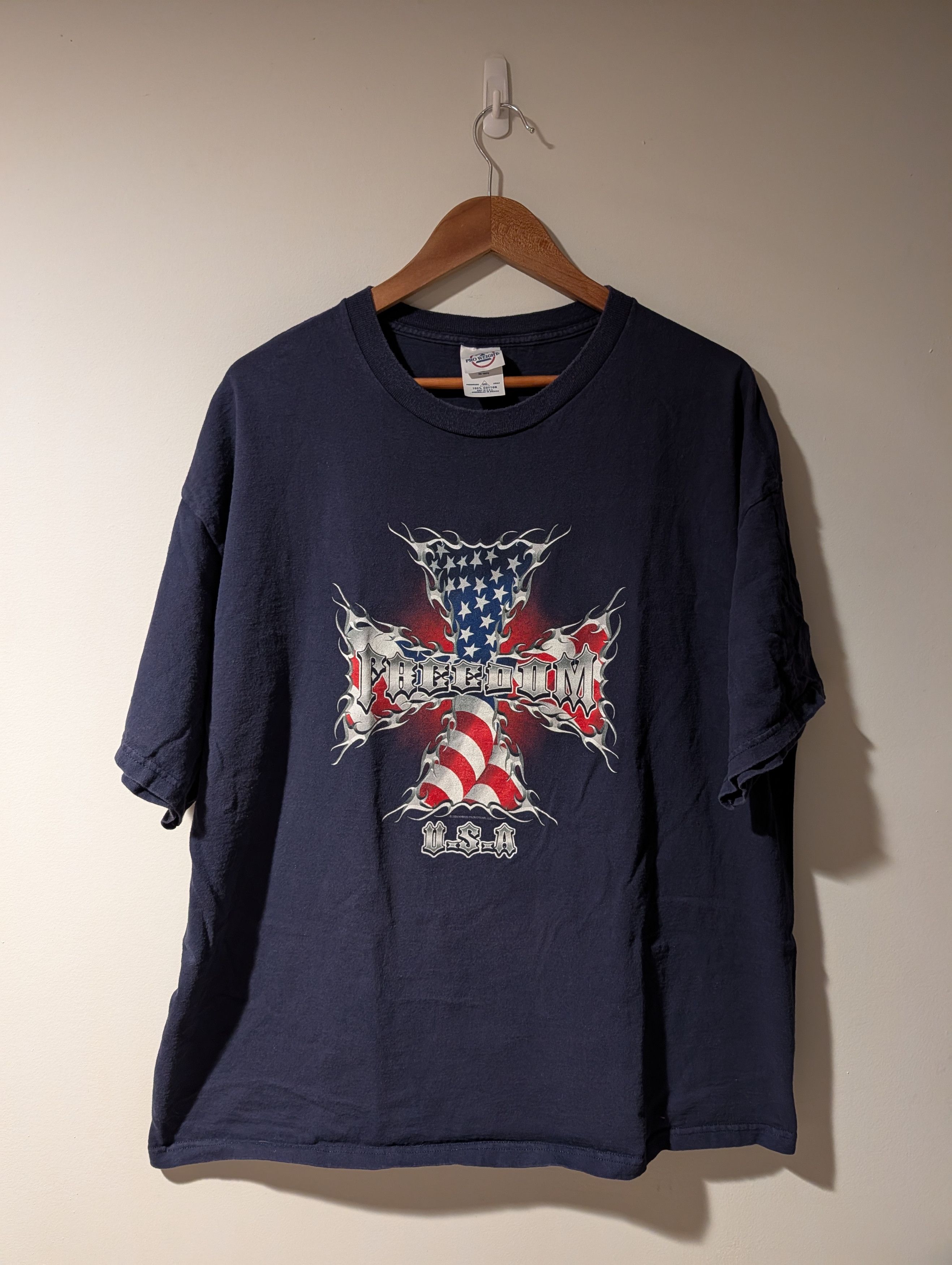 West Coast Choppers Vintage 2004 Freedom U.S.A. American Choppers T-Shirt Size US XXL / EU 58 / 5 - 1 Thumbnail