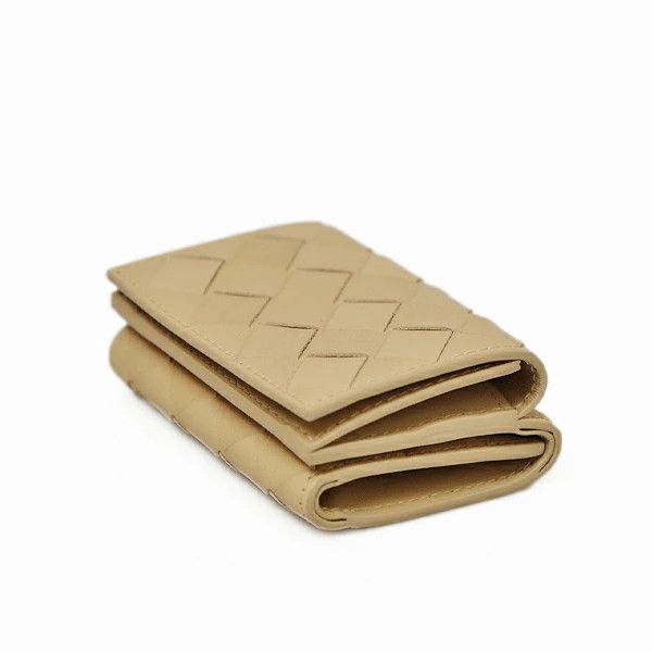 Bottega Veneta o1bcso1str0824 Size : OS / Tiny Tri-Fold Wallet in Beige Size ONE SIZE - 3 Thumbnail