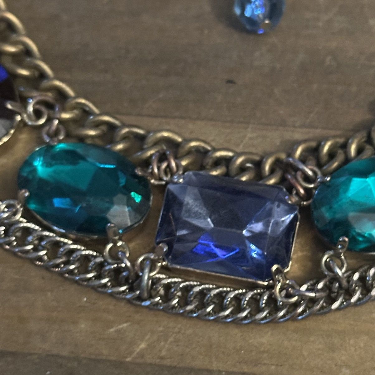 Vintage Vintage chunky gemstone statement collar necklace Size ONE SIZE - 3 Thumbnail