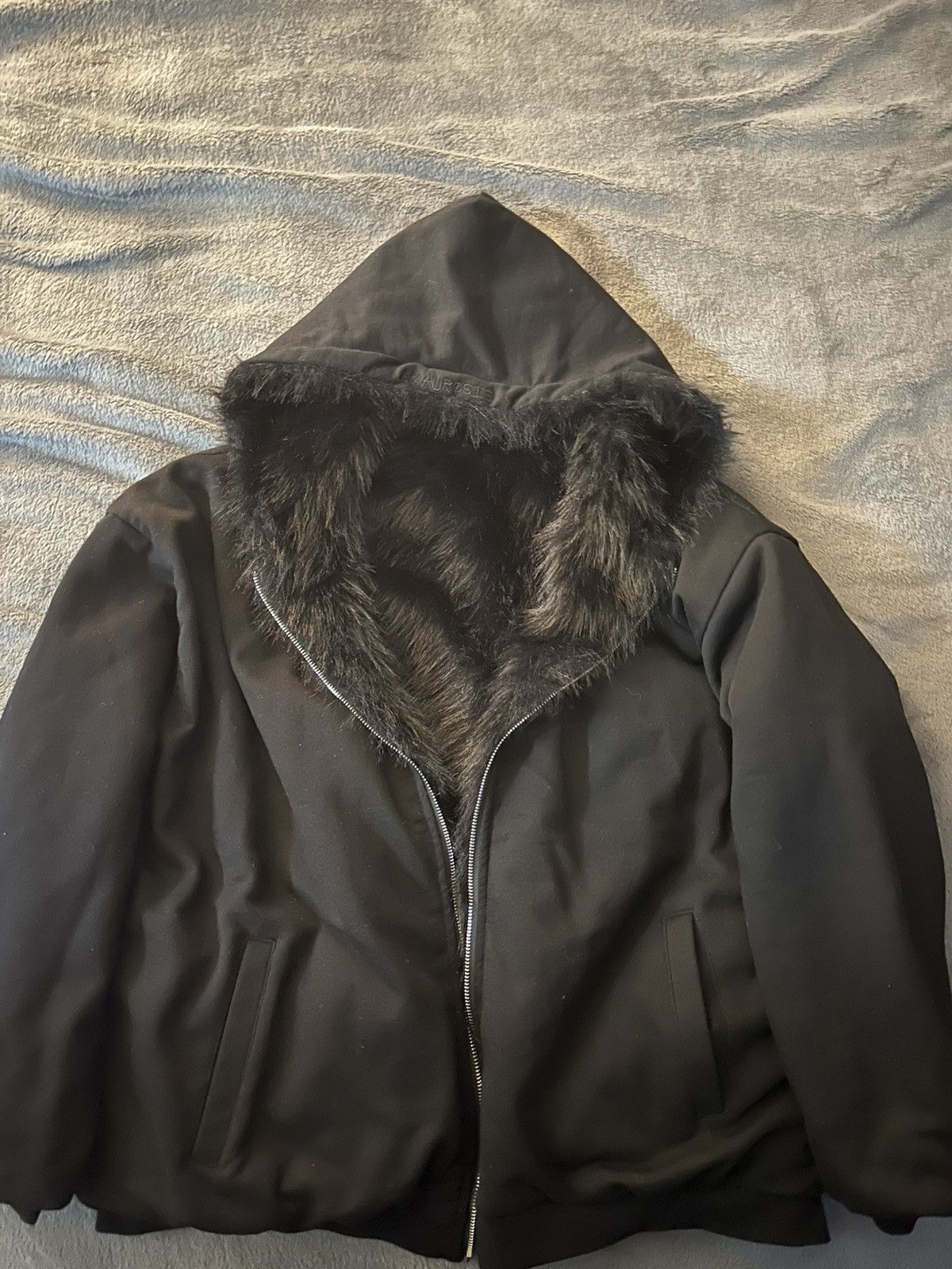 Vintage AMAUROSIS black fur zip up Size US L / EU 52-54 / 3 - 3 Thumbnail
