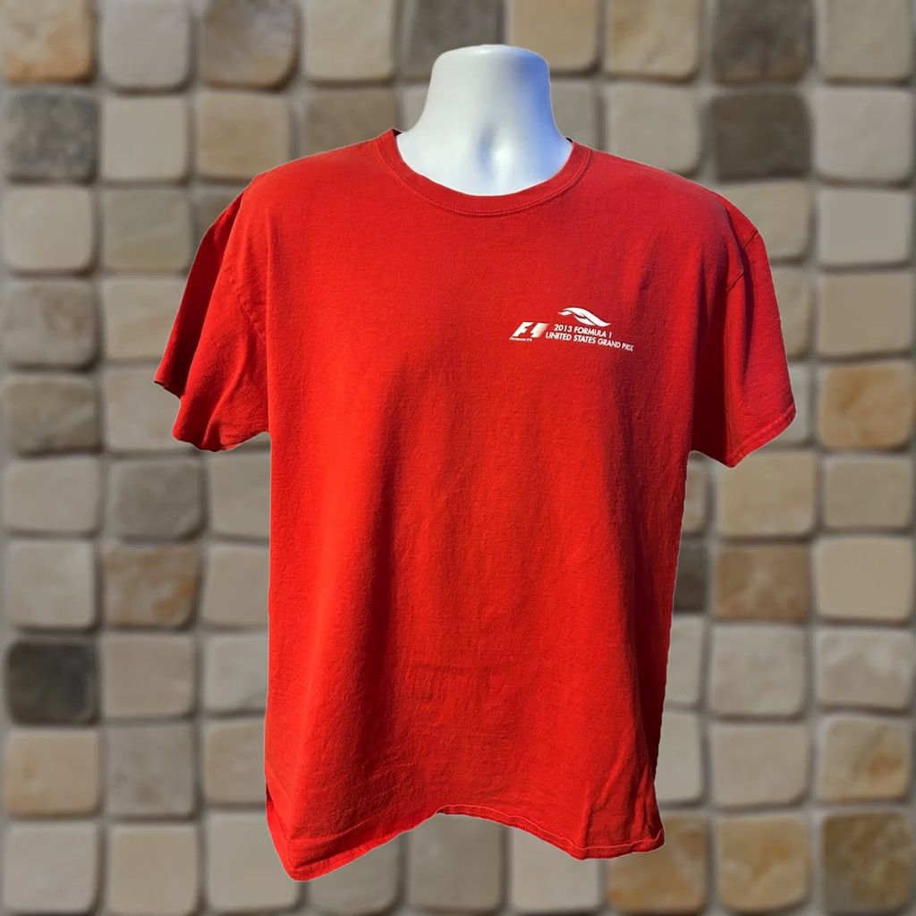 Gildan Formula 1 United States Grand Prix 2013 Shirt Men L Red Double-Sided Texas Gildan Size US L / EU 52-54 / 3 - 1 Thumbnail