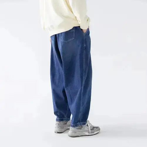 Japanese Brand 20AW Indigo Union Japan Blue Denim Casual Carrot Pants Size US 33 - 3 Thumbnail