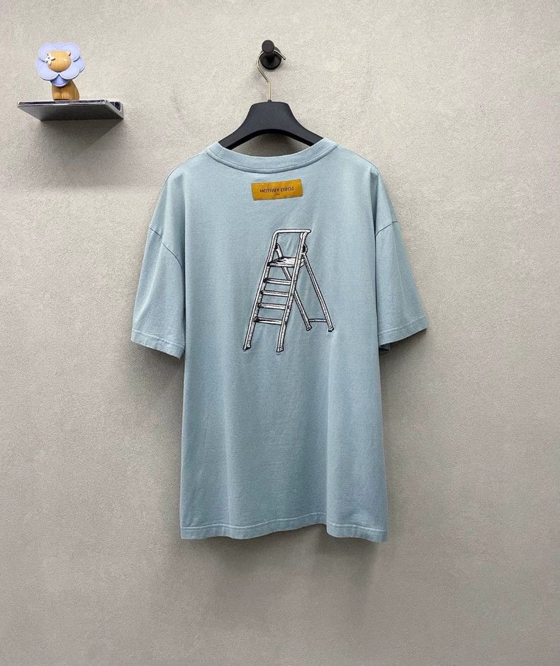 Louis Vuitton Louis Vuitton Haze blue tool embroidered short sleeve Size US L / EU 52-54 / 3 - 2 Thumbnail