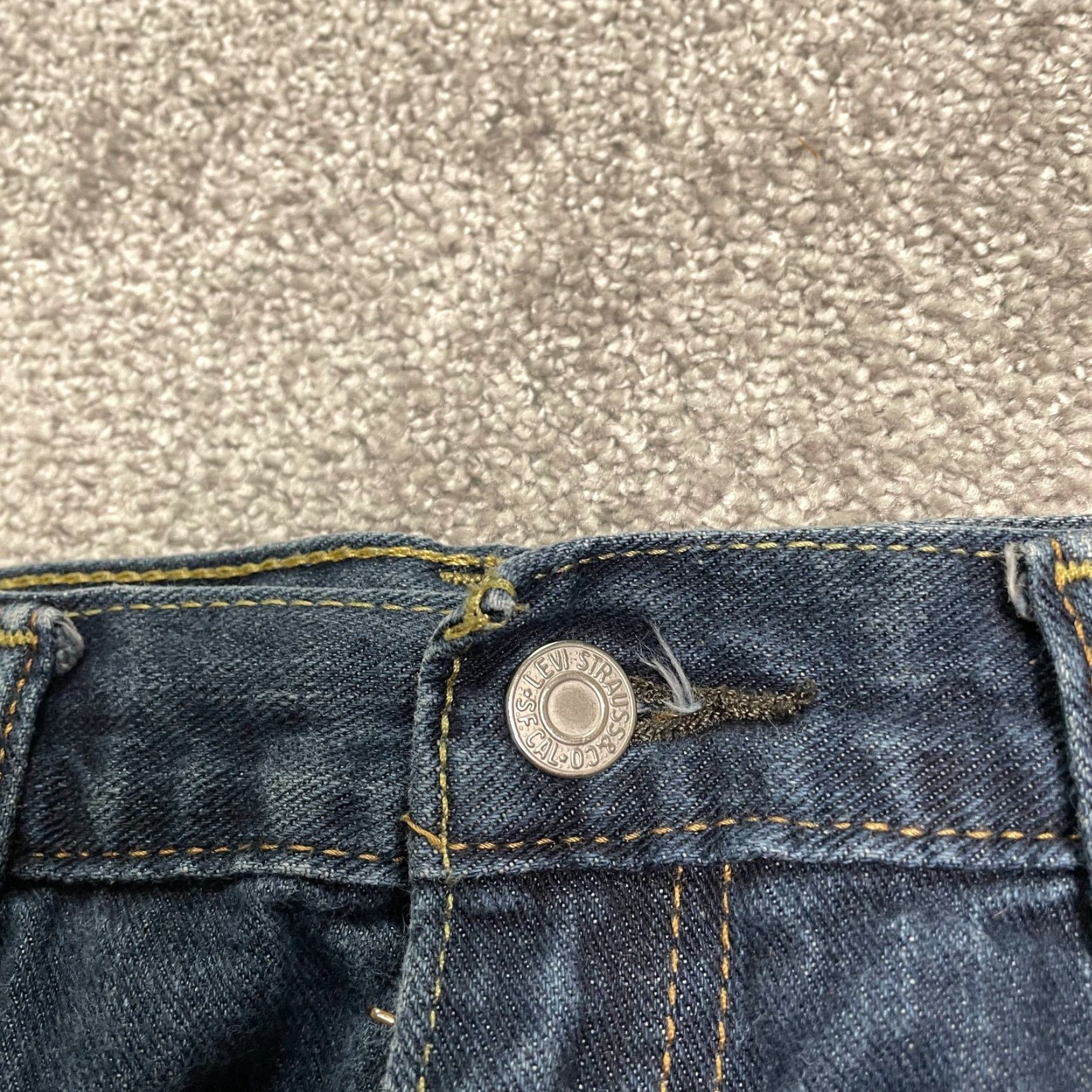 Levi's Levi's 514 Jeans Mens 38x30 Blue Dark Wash Denim Regular Straight Pants Credit? (just title) Size US 38 / EU 54 - 3 Thumbnail
