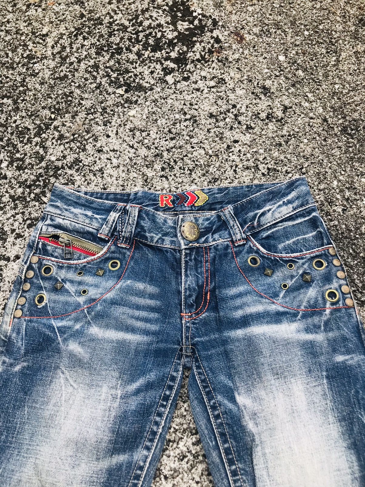 Other Vintage Spellout Premium Flared Jeans Size US 30 / EU 46 - 4 Thumbnail