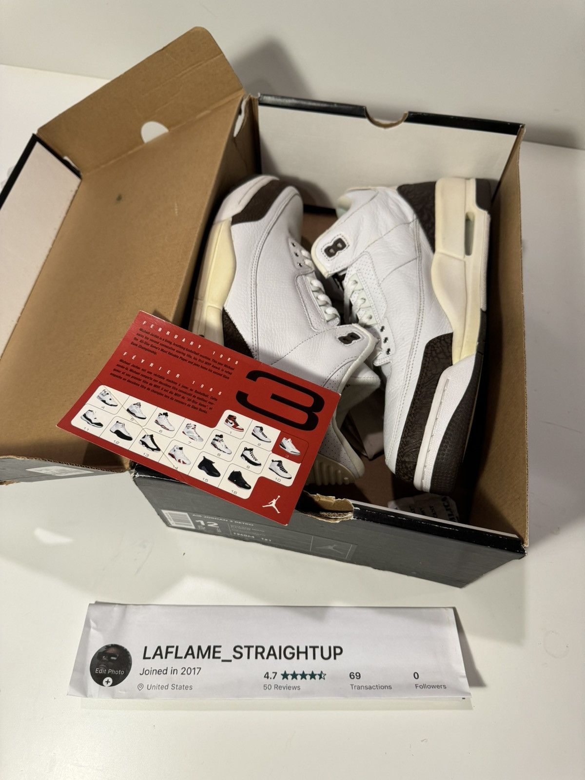 Jordan Brand Jordan 3 Mocha Size US 12 / EU 45 - 24 Thumbnail