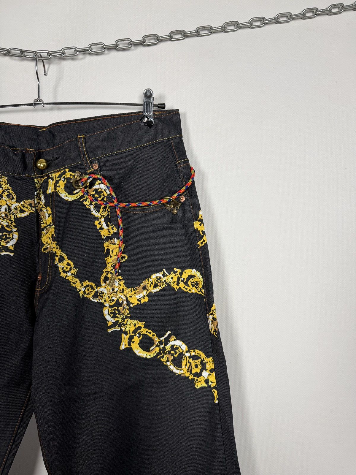 Other Prohibit Graphic Jeans Chain Print Denim Pants Y2K Size 36 Size US 36 / EU 52 - 3 Thumbnail