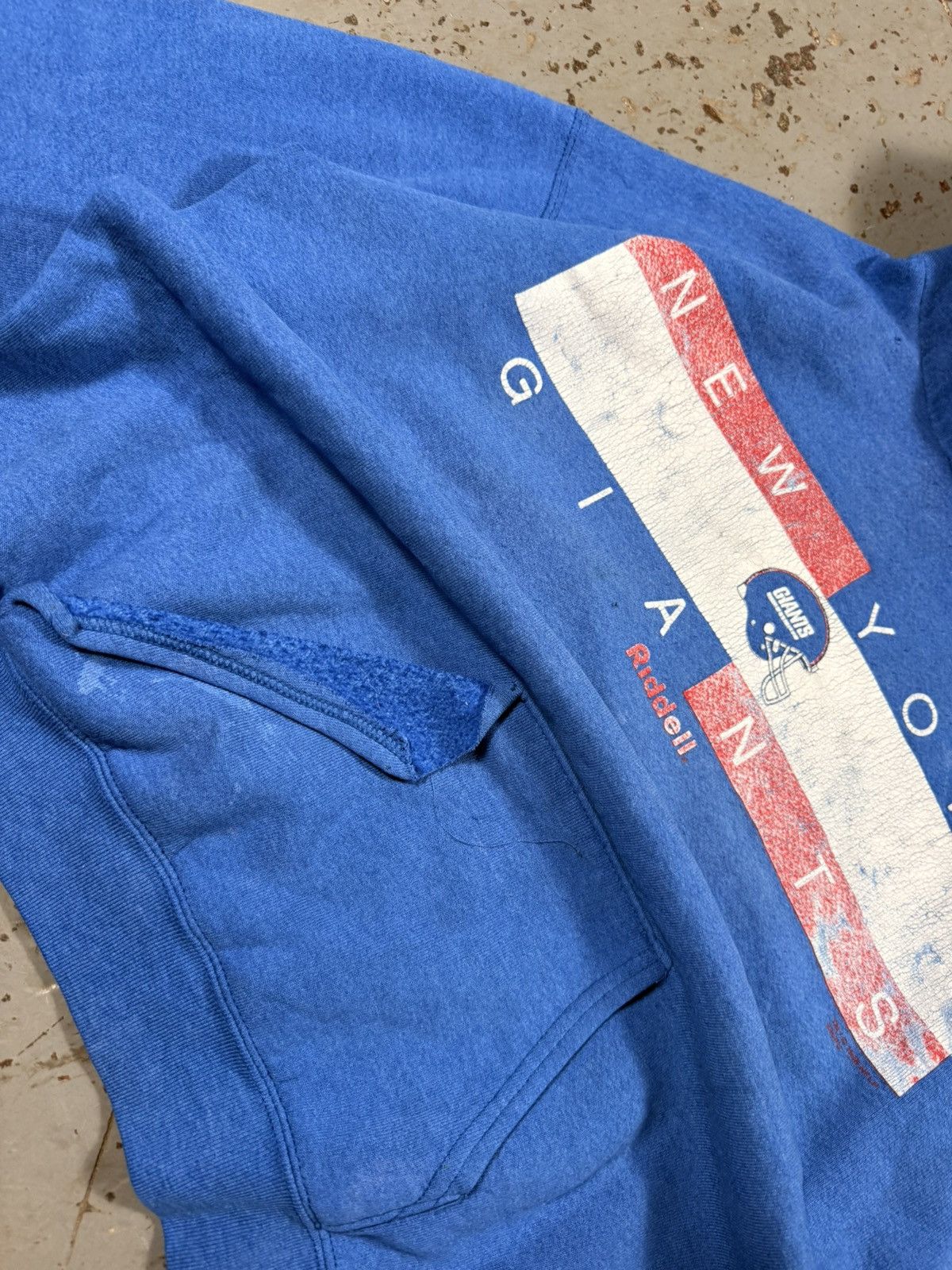 NFL Vintage Thrashed Distressed New York Yankees Cropped Hoodie Size US M / EU 48-50 / 2 - 2 Thumbnail