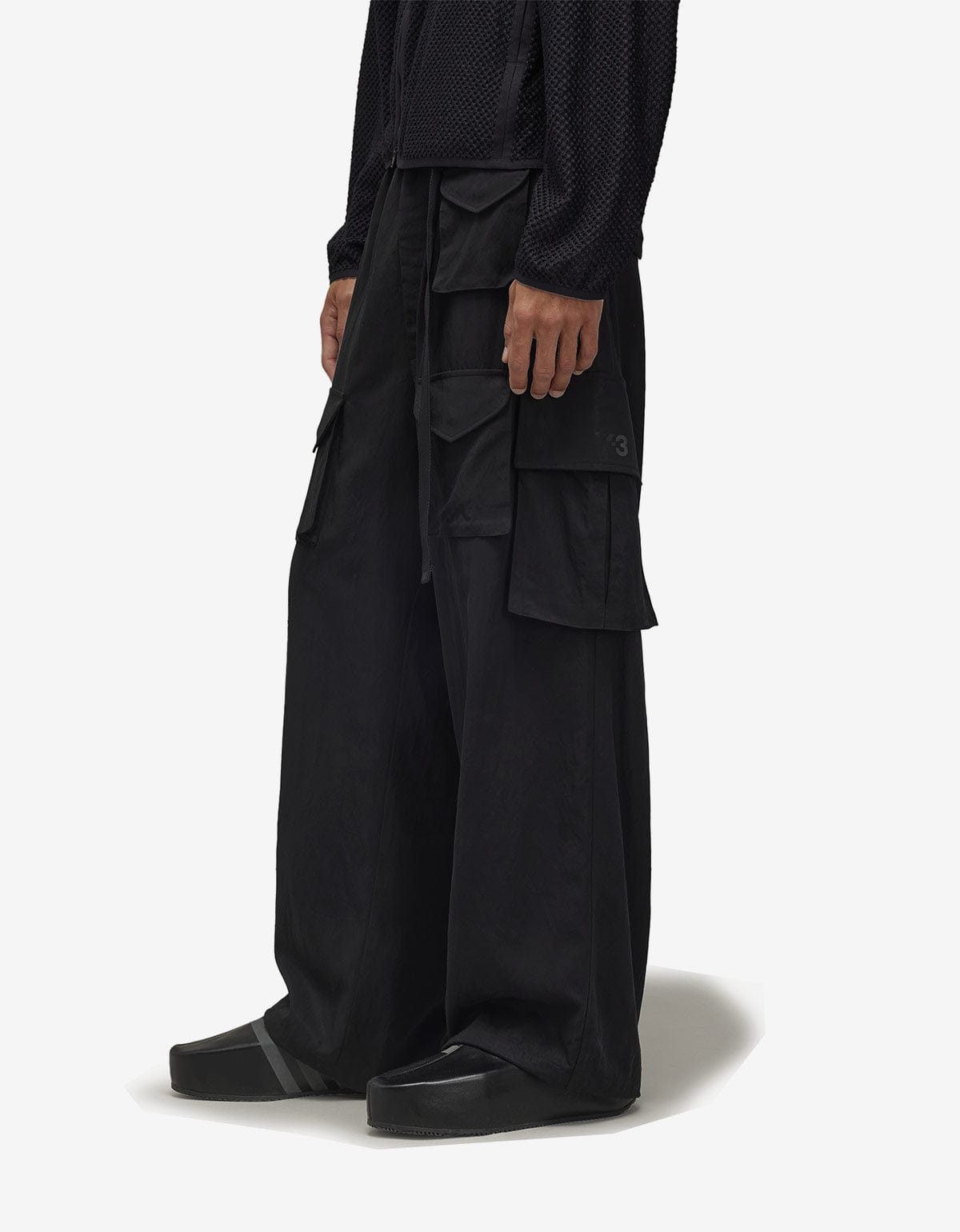 Y-3 Y-3 Black Refined Wool Cargo Pants Size US 36 / EU 52 - 4 Thumbnail