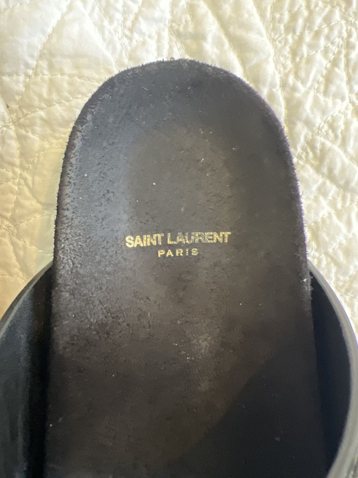 Saint Laurent Paris Saint Laurent Jimmy Patent Leather Sandals Size US 8 / IT 38 - 2 Thumbnail