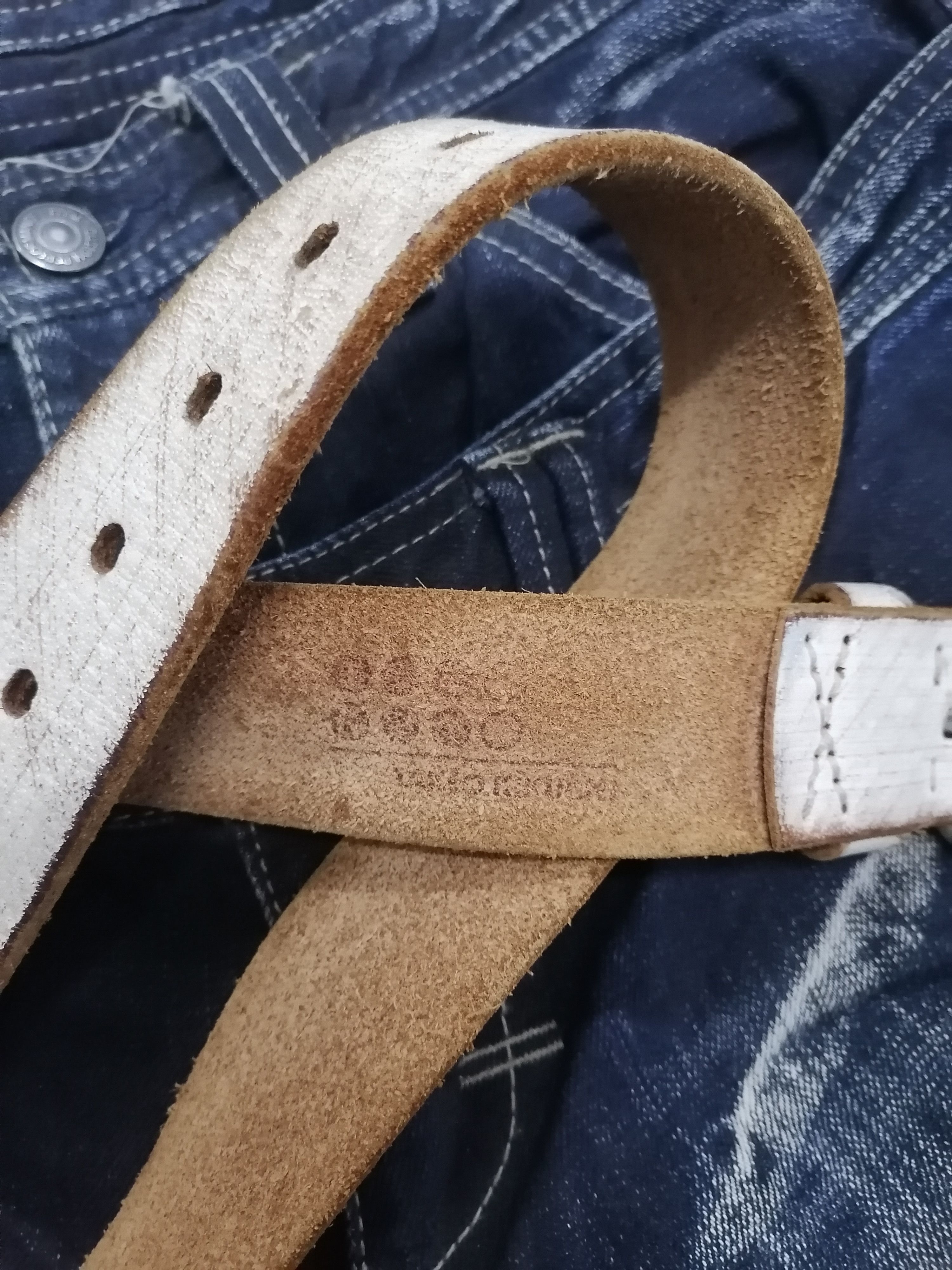 Genuine Leather × Japanese Brand × Takeo Kikuchi Takeo Kikuchi Distressed Design Pure Leather Belts Size ONE SIZE - 5 Thumbnail