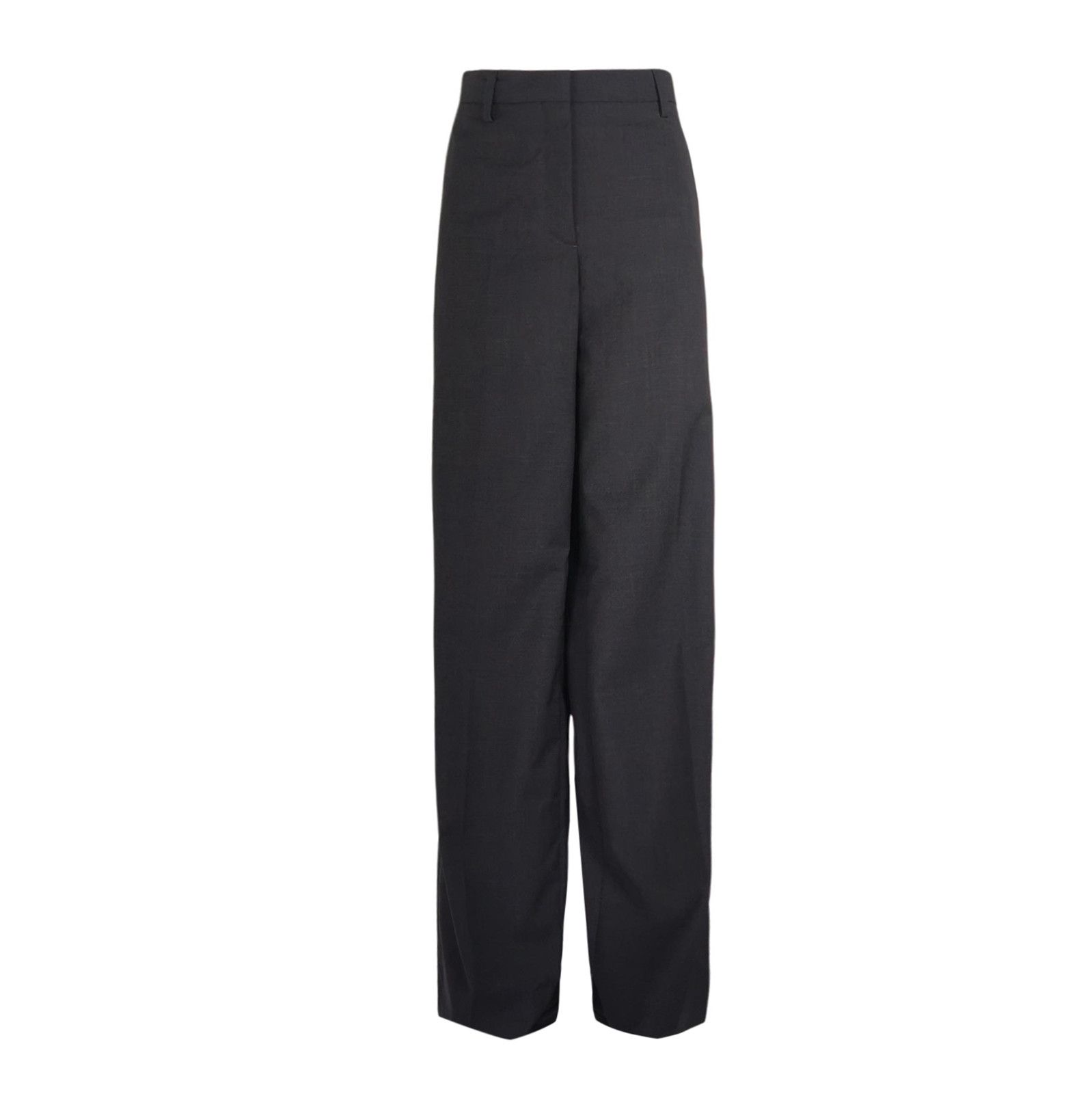 Prada Prada Wool Solid Color Wide-Leg Trousers 0089 Size 38" / US 16 / IT 52 - 1 Thumbnail