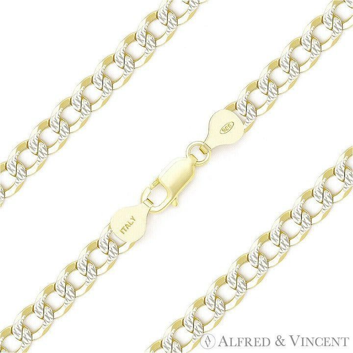 Other 5mm Cuban / Curb Link D-Cut Pave Italian Chain Bracelet Size ONE SIZE - 1 Preview