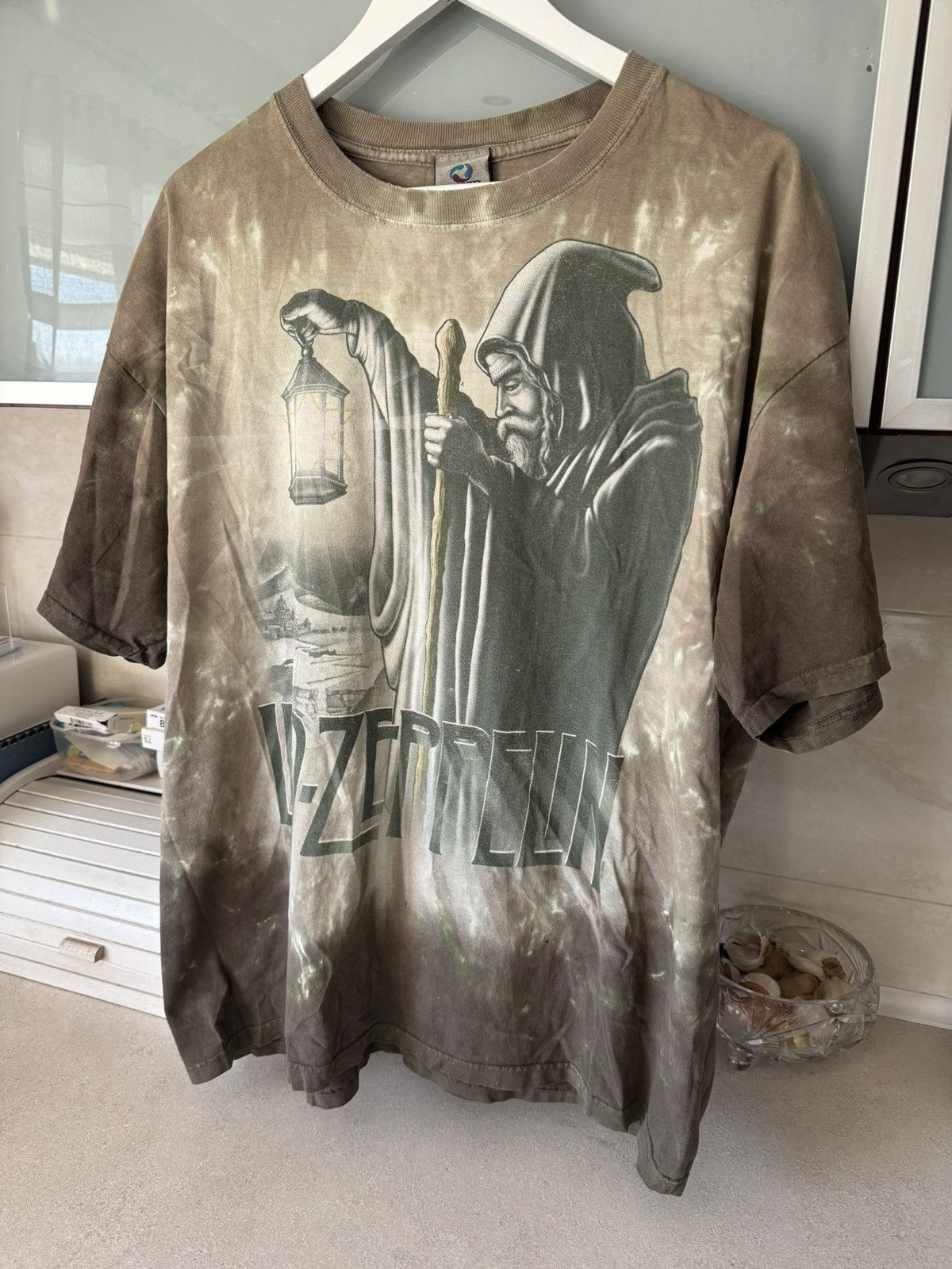 Band Tees × Led Zeppelin × Liquid Blue Vintage 00s trashed liquid blue Led Zeppelin shirt Size US XL / EU 56 / 4 - 4 Thumbnail