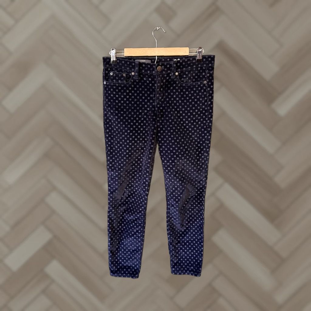 J.Crew J.CREW Toothpick Velour Straight Pants 28 Blue Women Ankle Size 28 Mens Womens Girls? Size 28" / US 6 / IT 42 - 1 Thumbnail
