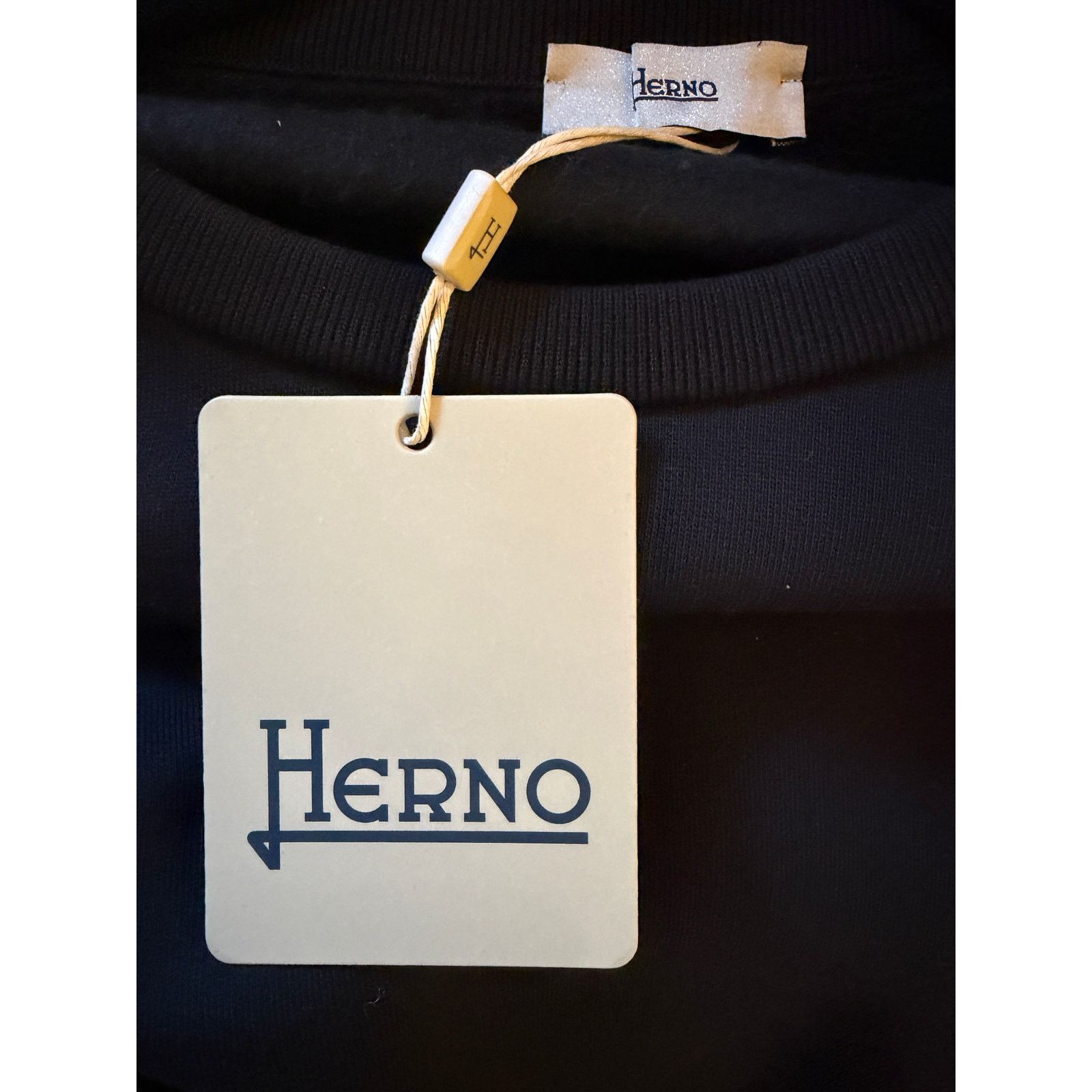 Herno Herno NWT Women's Black Cotton Sweatshirt Size M / US 6-8 / IT 42-44 - 3 Thumbnail