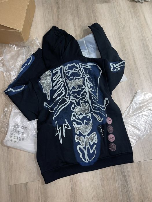 travis scott fragment skeleton hoodie