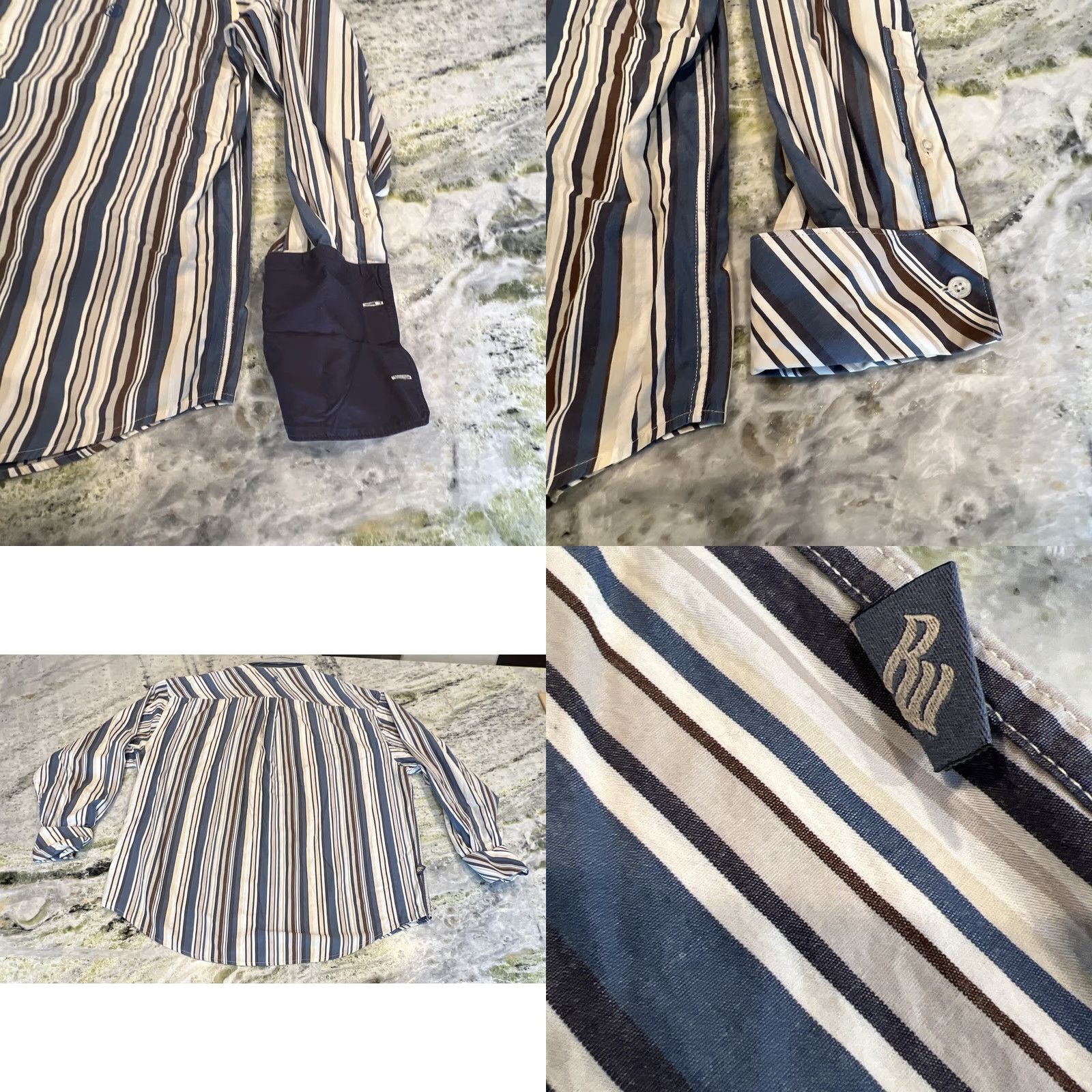Rocawear Rocawear Shirt Men’s XL Long Sleeve Button Down Striped Cotton Size US XL / EU 56 / 4 - 8 Thumbnail