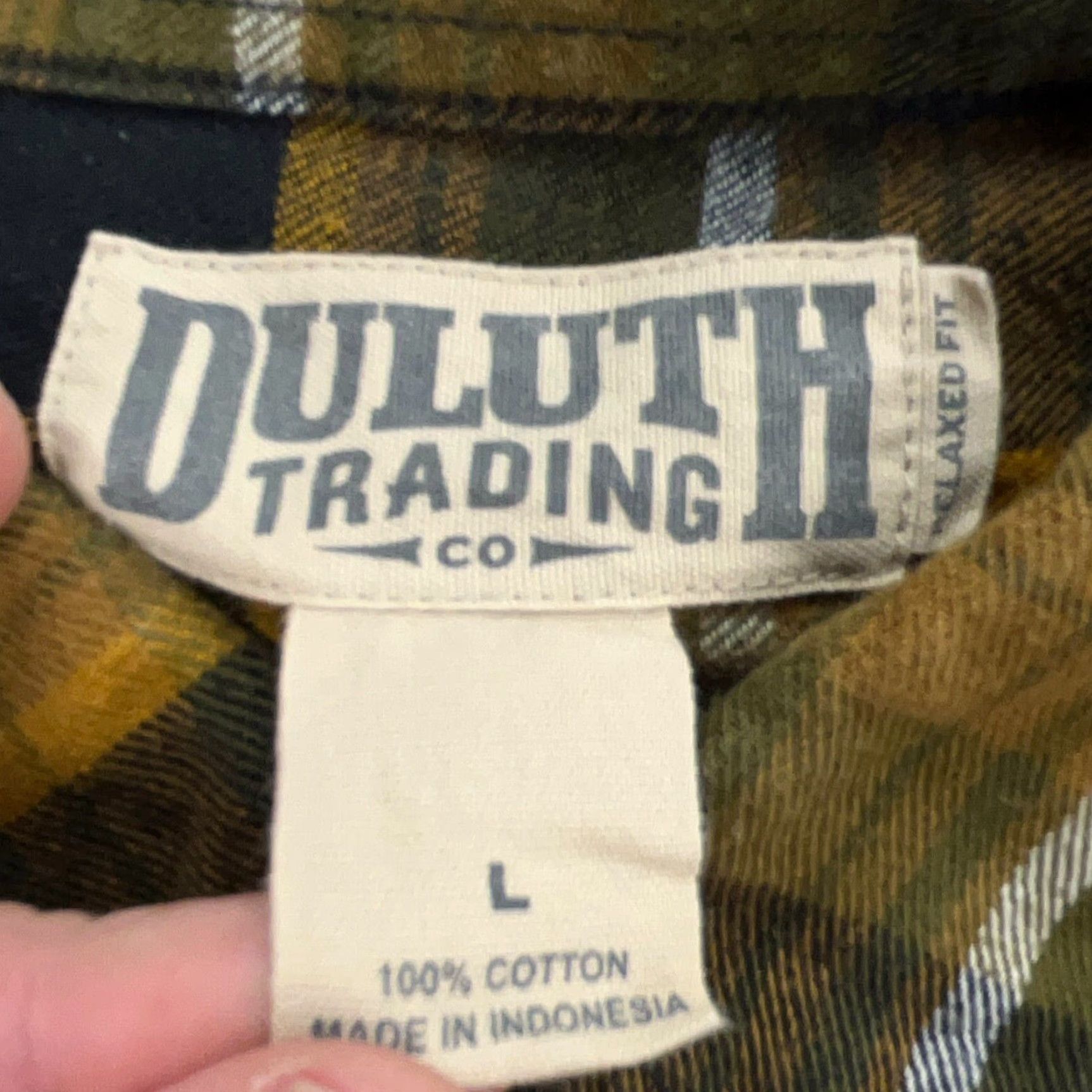 Vintage Duluth Trading Shirt Men Large Yellow Plaid Flannel Button-Up Relaxed Fit Western Cowboy Mens Size US L / EU 52-54 / 3 - 7 Thumbnail