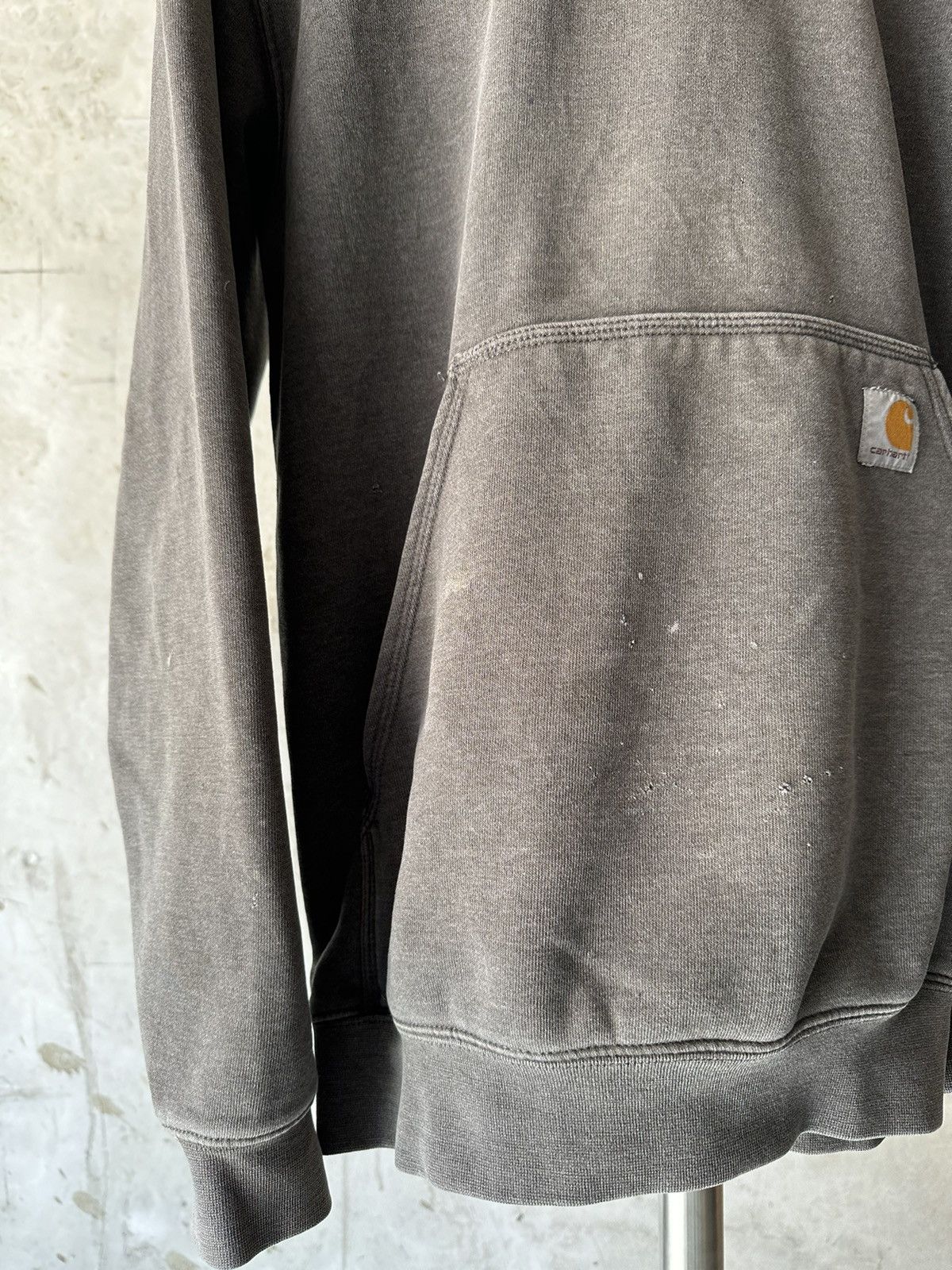 Carhartt × Stussy Y2K Vintage Carhartt grey distressed hoodie Size US M / EU 48-50 / 2 - 4 Thumbnail