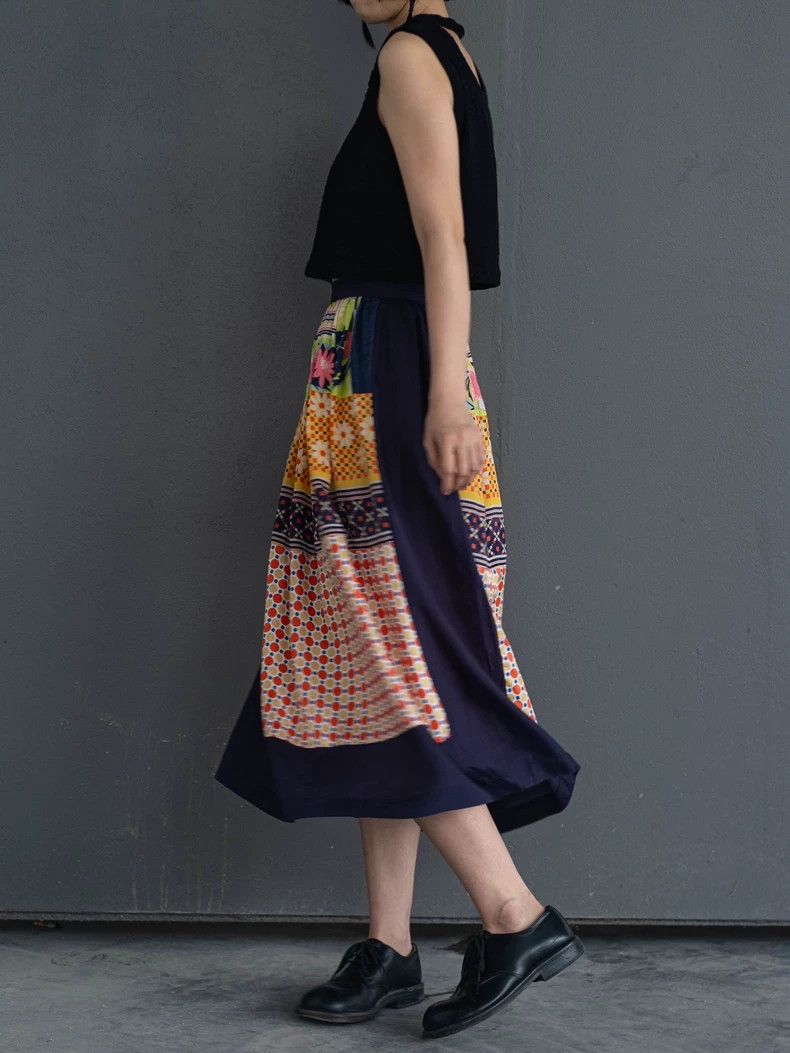 Comme des Garcons Comme Des Garcons size M Ethnic stitching flower printing Size 23" - 4 Thumbnail