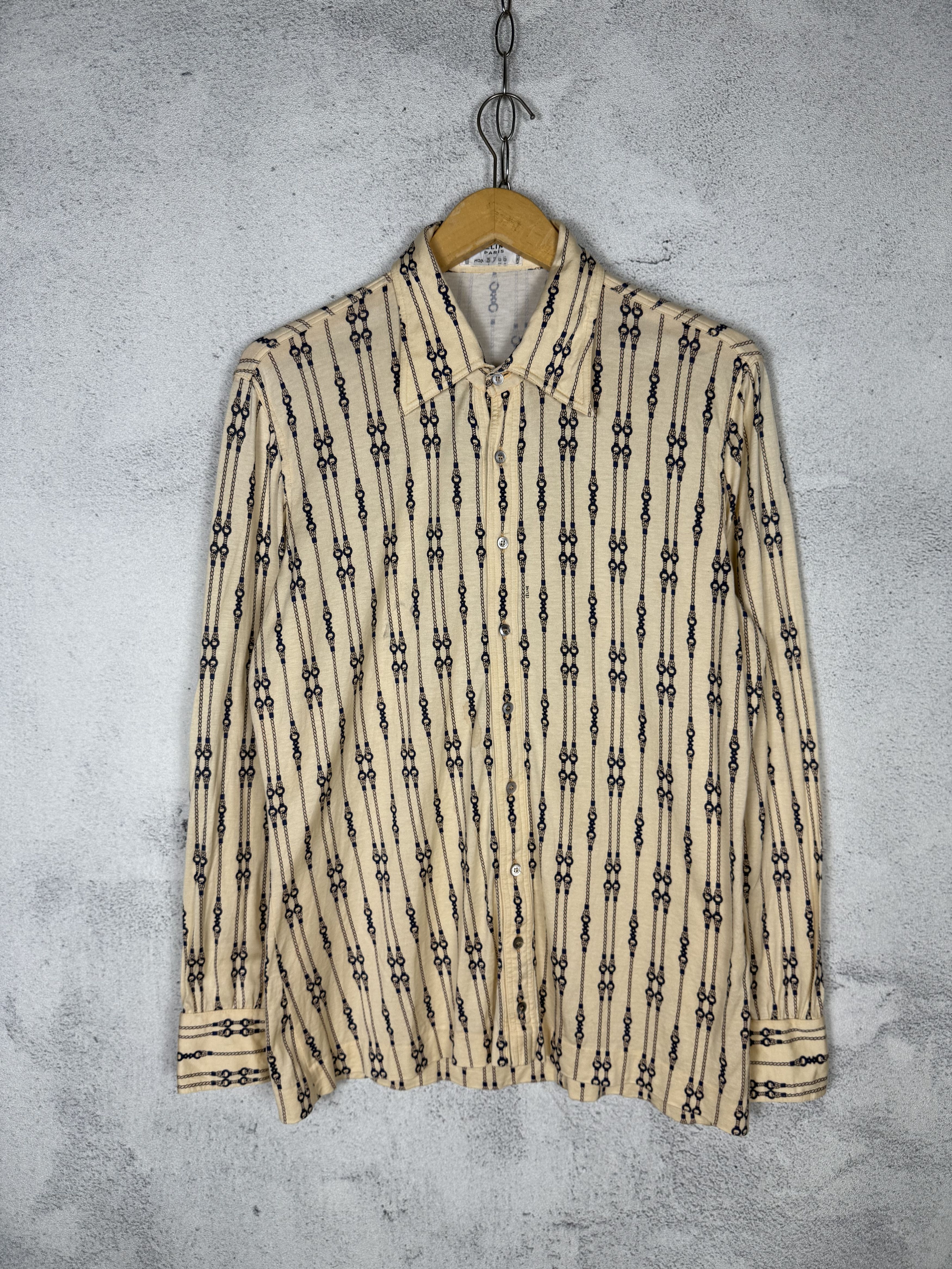 Celine Vintage Celine Monogram Longsleeve Polo Shirt Size US M / EU 48-50 / 2 - 1 Thumbnail