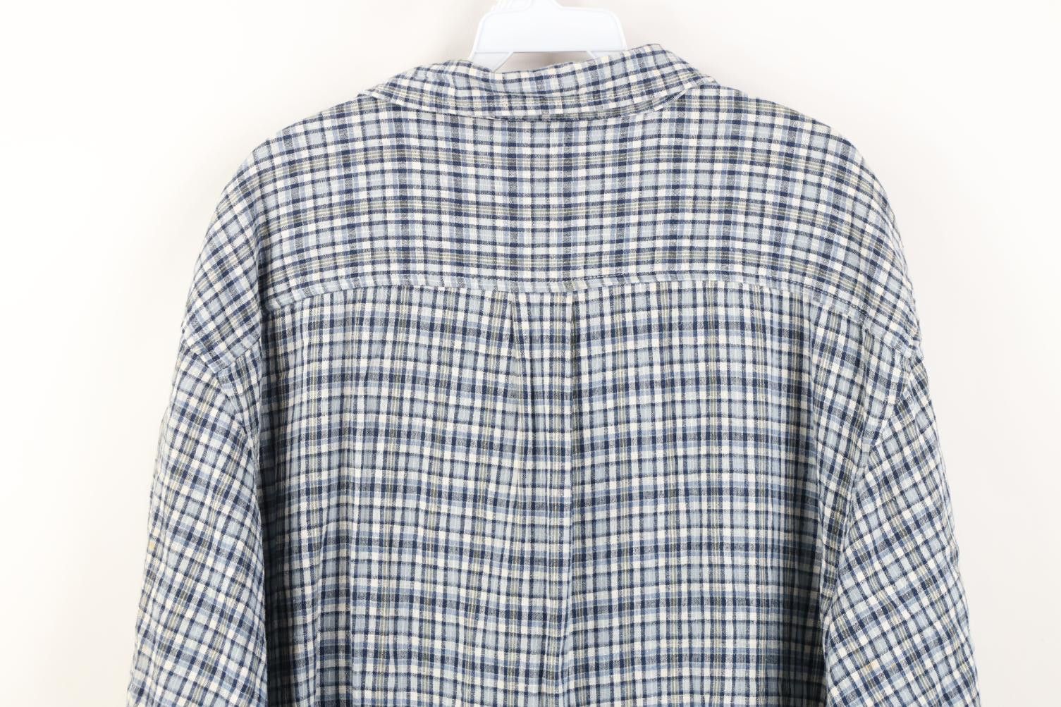 Vintage Vintage 90s Streetwear Looped Collar Button Shirt Plaid Size US L / EU 52-54 / 3 - 12 Thumbnail
