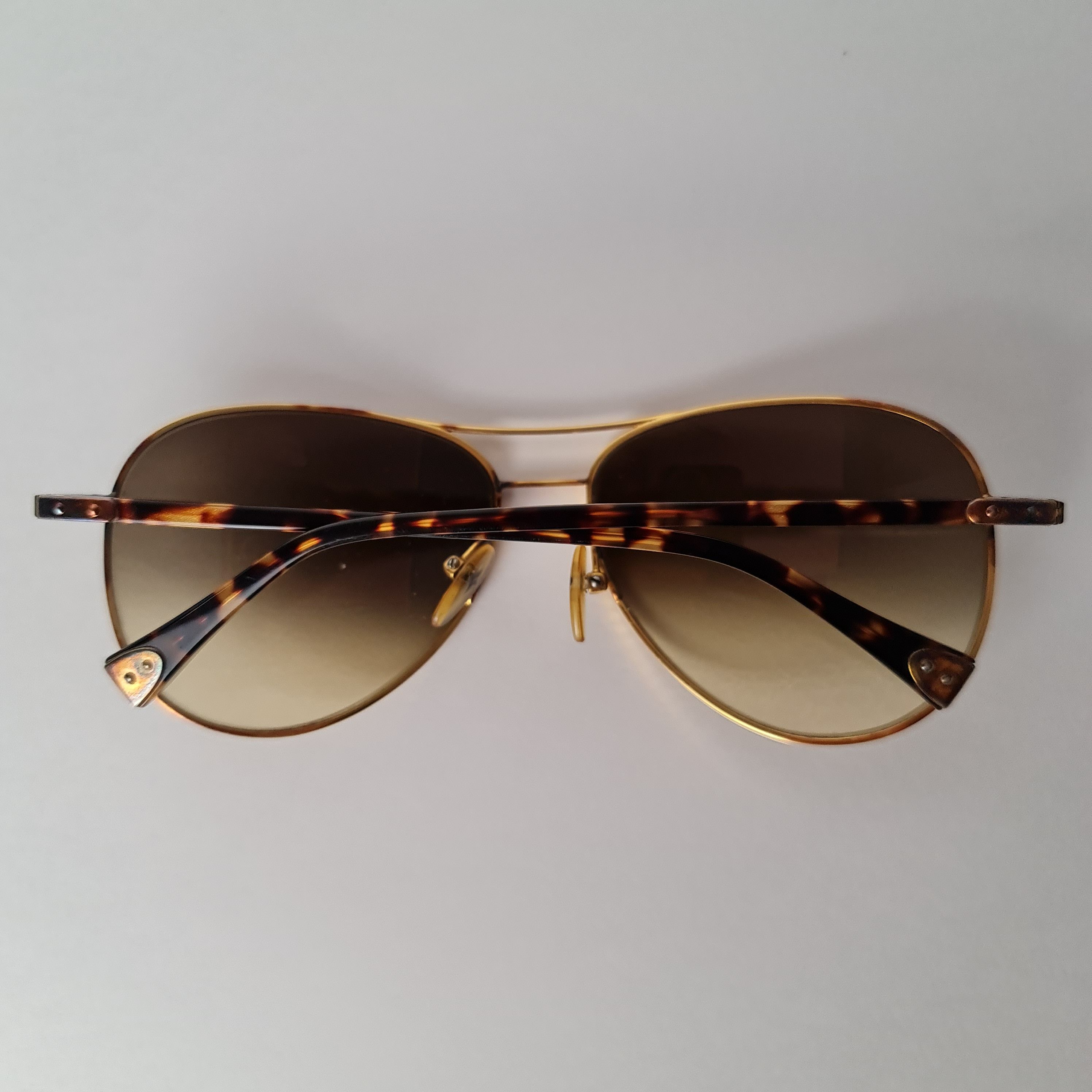 Louis Vuitton Louis Vuitton Goldtone Monogram Pilote Sunglasses Size ONE SIZE - 9 Thumbnail
