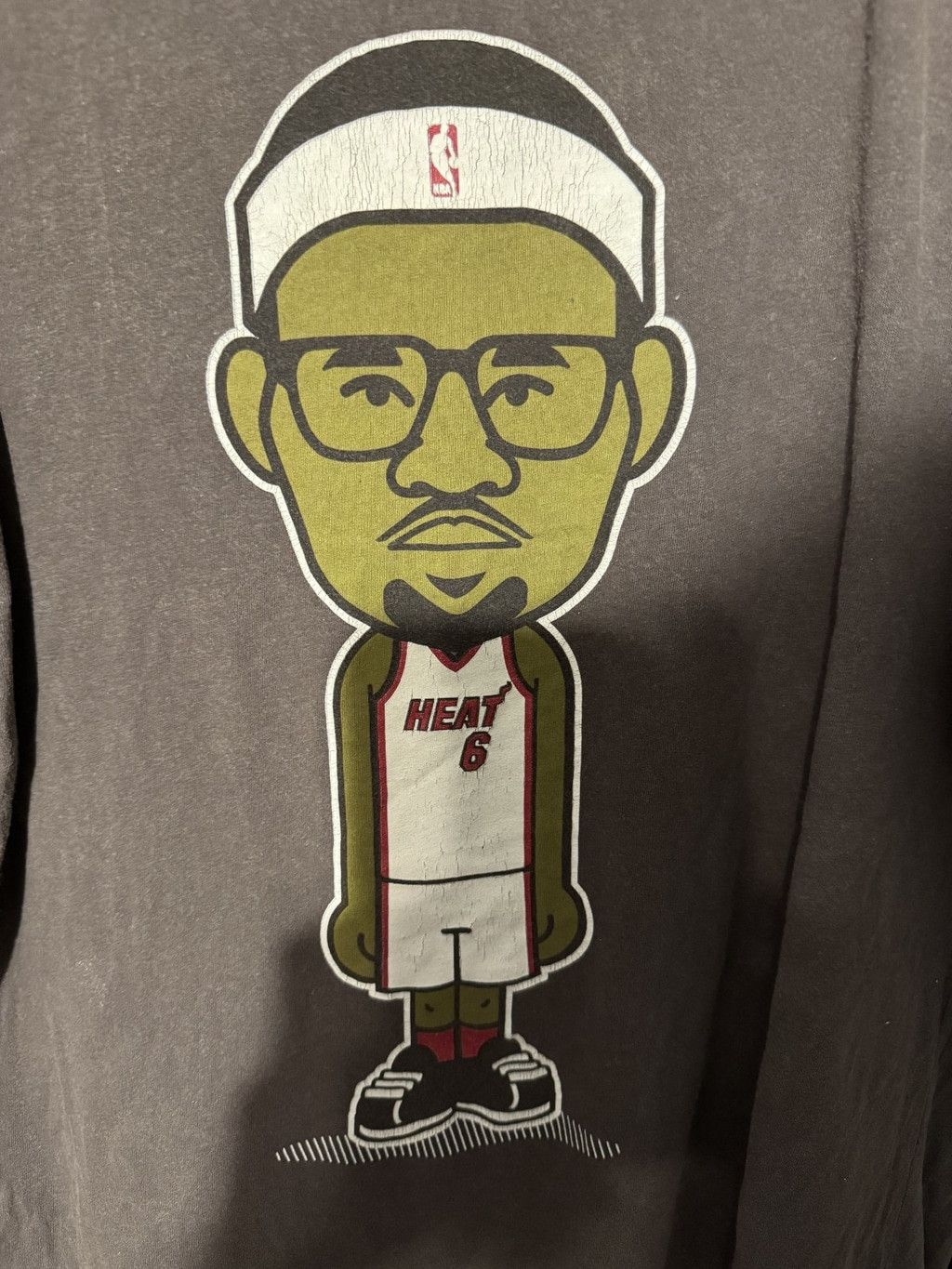 Adidas Miami Heat LeBron James Adidas T-Shirt Men Size XL Gray Size US XL / EU 56 / 4 - 6 Thumbnail