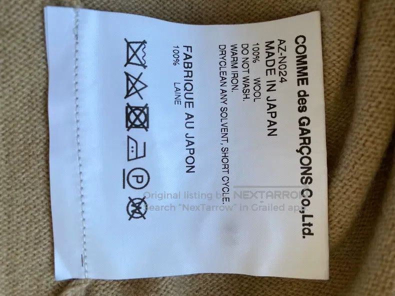 Comme des Garcons Comme Des Garcons V-neck cardigan sweater for men, size S, Size US S / EU 44-46 / 1 - 4 Thumbnail