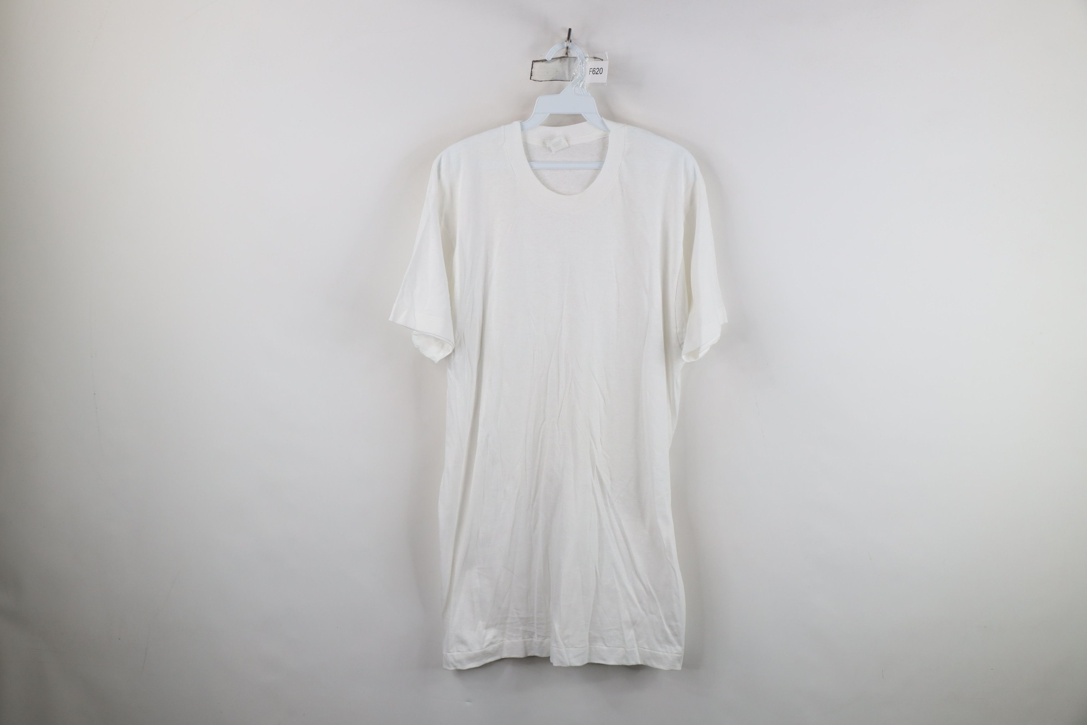 Vintage Vintage 90s Streetwear Cotton Short Sleeve T-Shirt White USA Size US XL / EU 56 / 4 - 1 Thumbnail