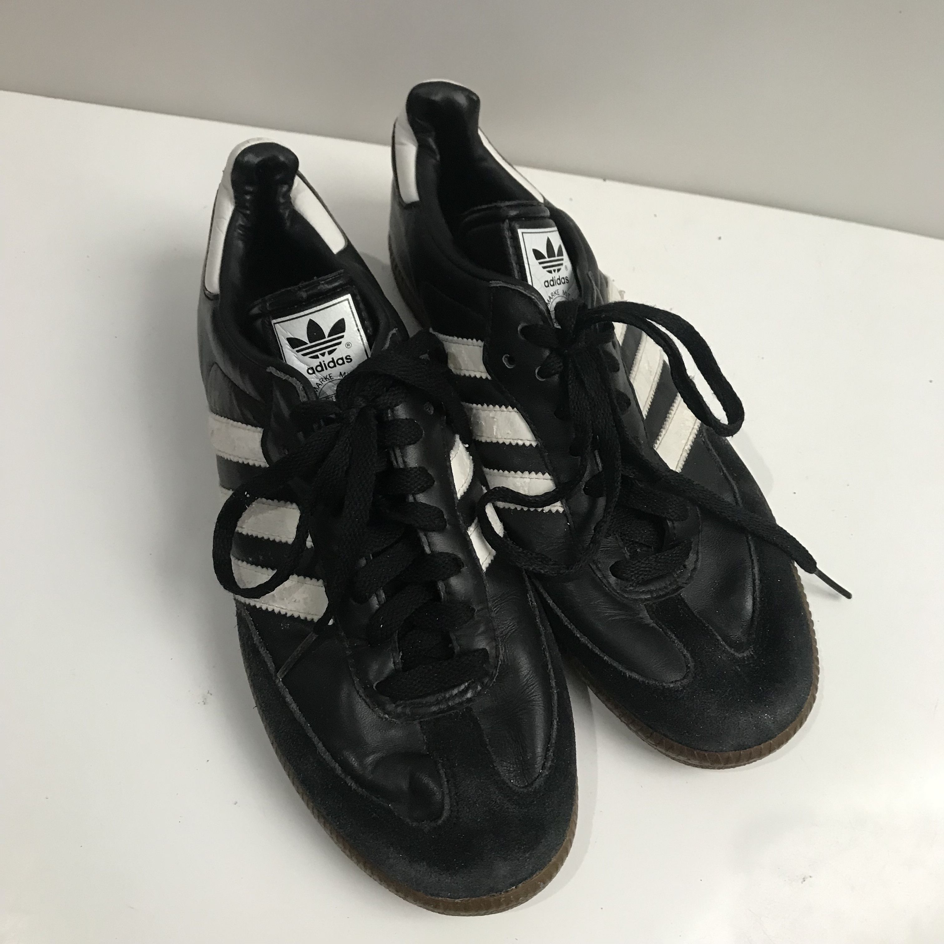 Adidas Adidas Originals Samba Classic Black leather White Stripes Size US 9 / EU 42 - 10 Thumbnail