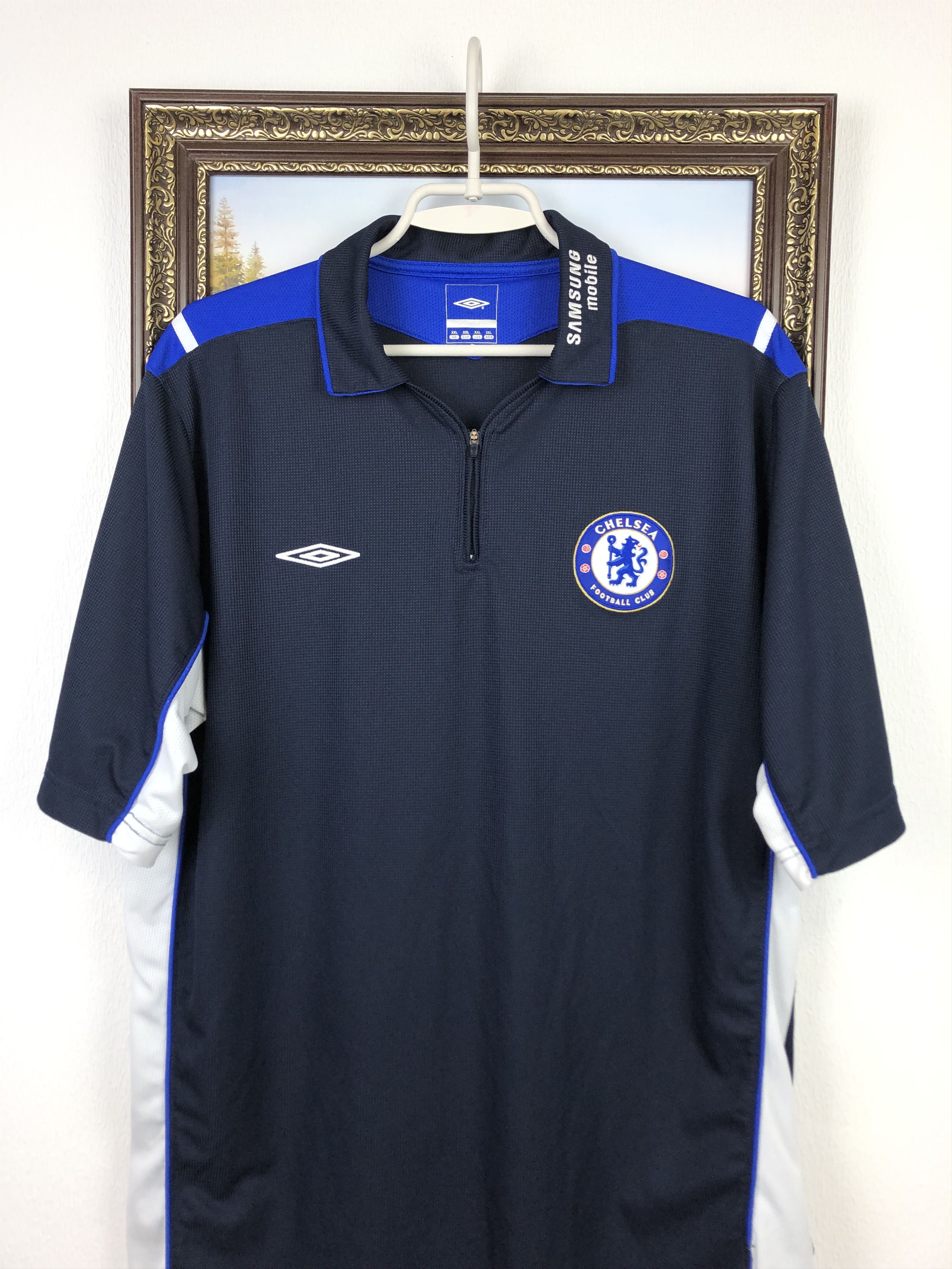 Umbro Vintage Umbro Chelsea Football Train Shirt Soccer Jersey Size US XXL / EU 58 / 5 - 2 Thumbnail