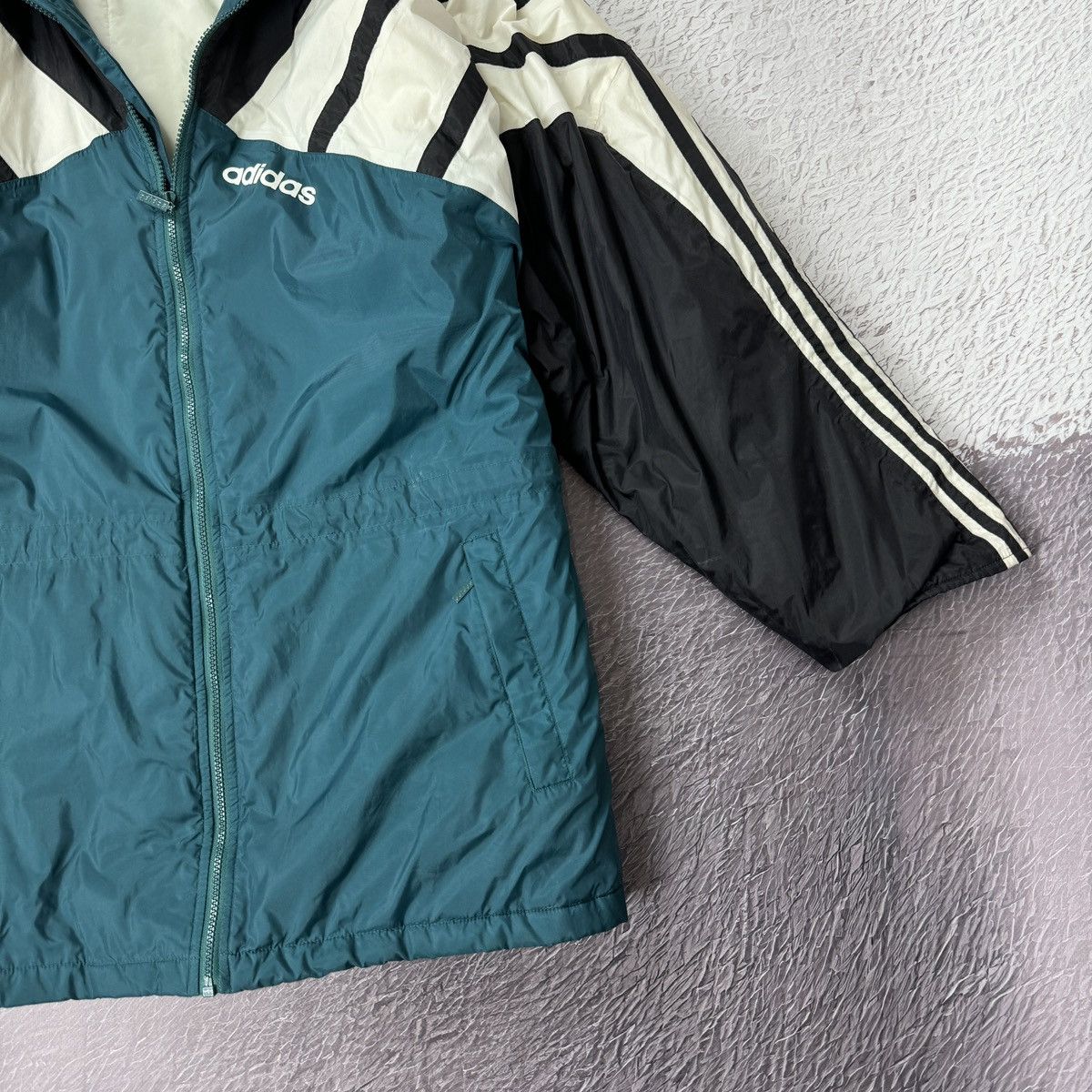 Adidas Adidas vintage 90s rare green puffer jacket Size US L / EU 52-54 / 3 - 4 Thumbnail