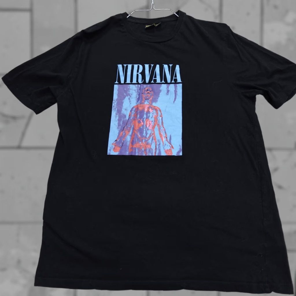 Vintage Nirvana Shirt M Black 2019 Regular Cotton Jersey Crew Neck Short Sleeve Men Band Slip Sliver Size US M / EU 48-50 / 2 - 1 Thumbnail